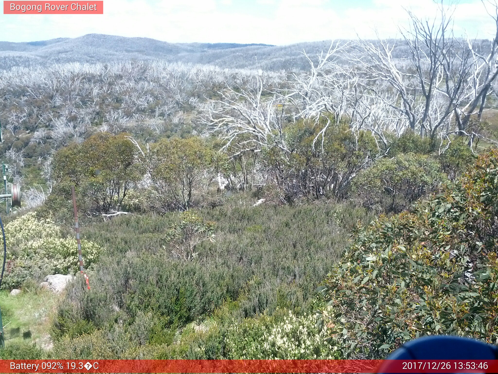 Bogong Web Cam 1:53pm Tuesday 26th of December 2017