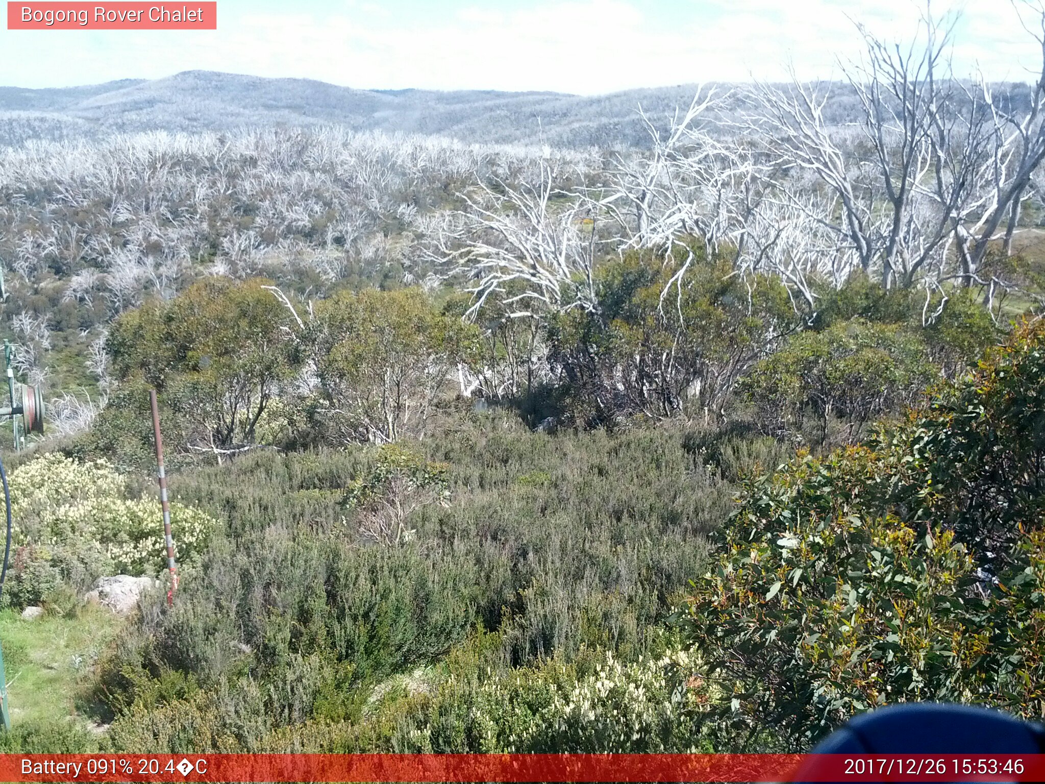 Bogong Web Cam 3:53pm Tuesday 26th of December 2017