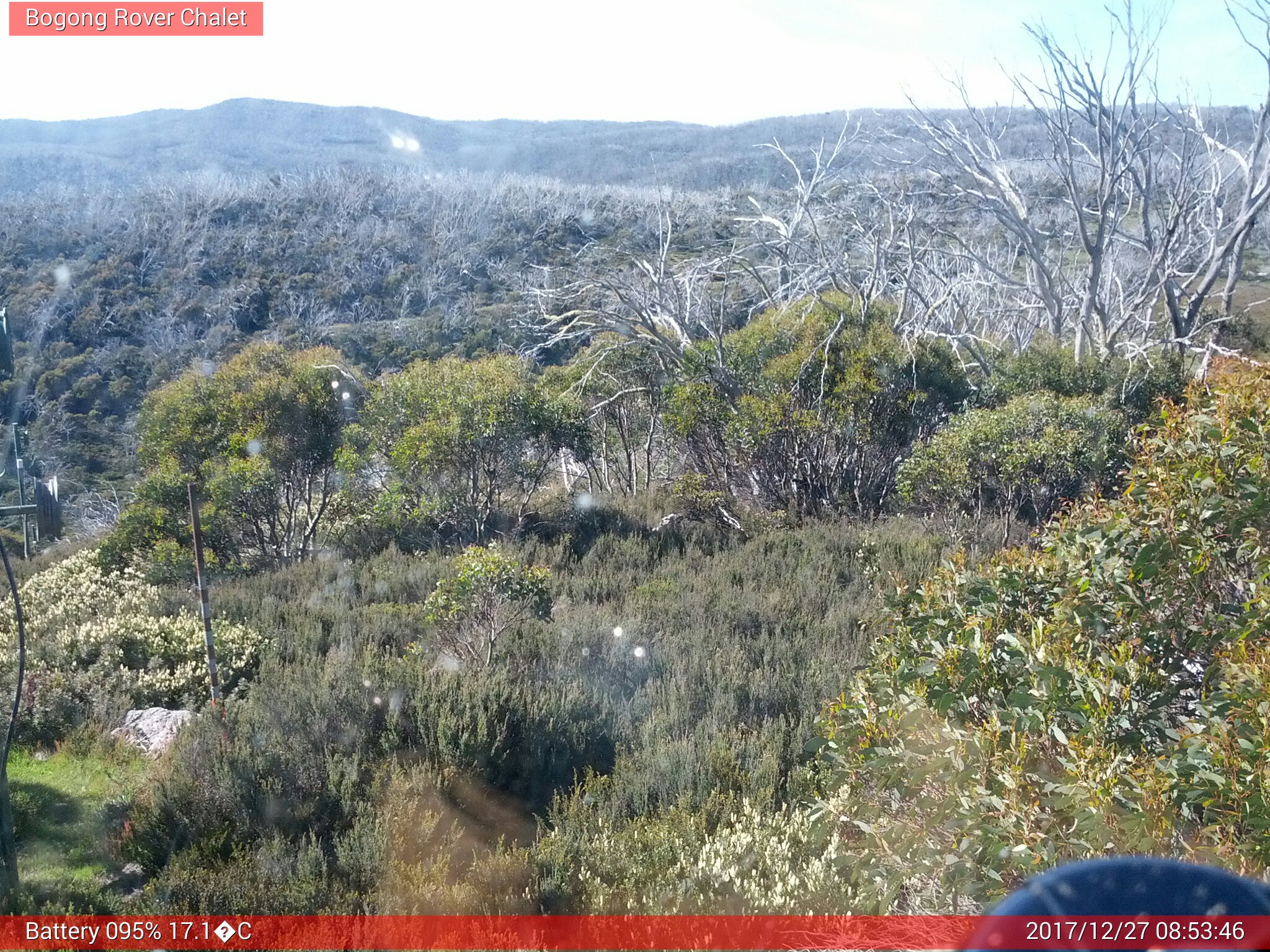 Bogong Web Cam 8:53am Wednesday 27th of December 2017