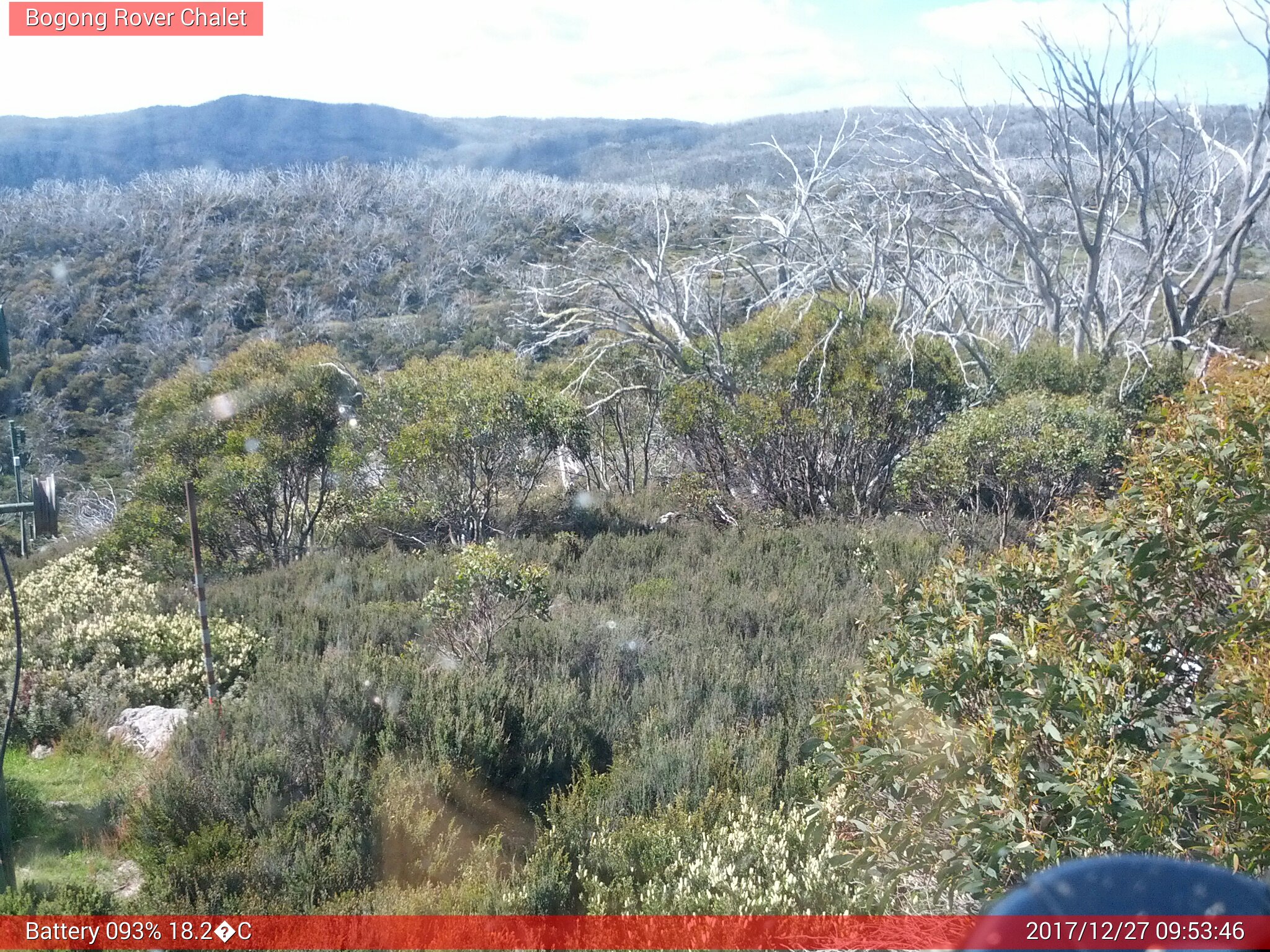 Bogong Web Cam 9:53am Wednesday 27th of December 2017