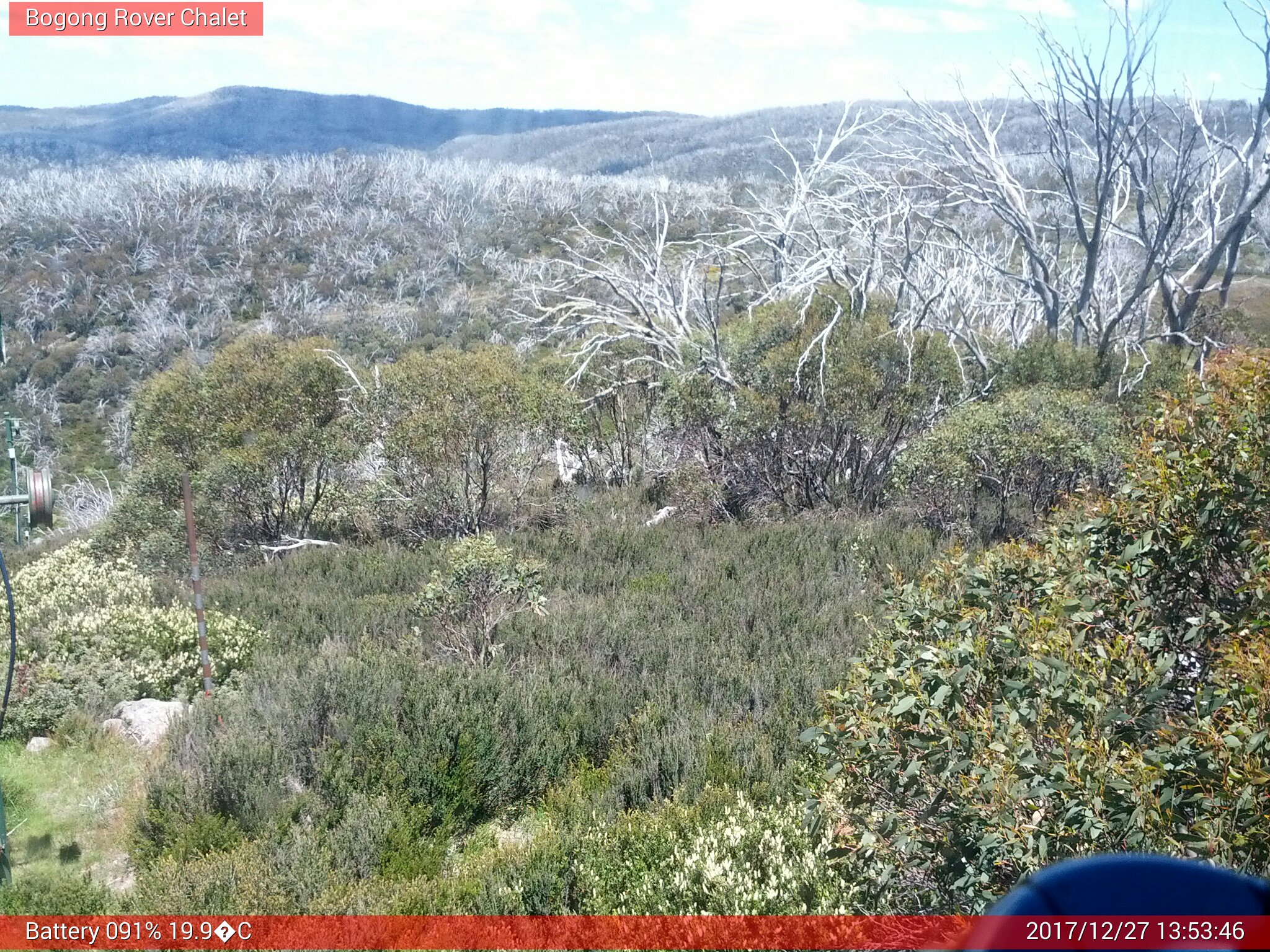 Bogong Web Cam 1:53pm Wednesday 27th of December 2017