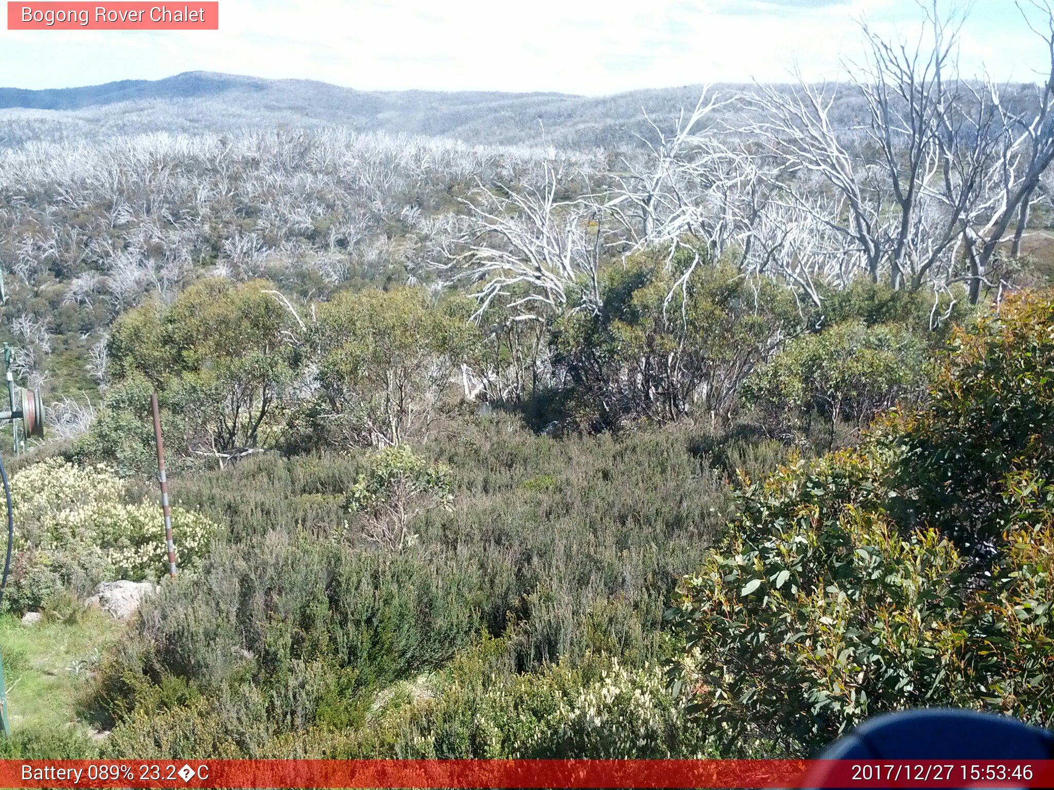 Bogong Web Cam 3:53pm Wednesday 27th of December 2017