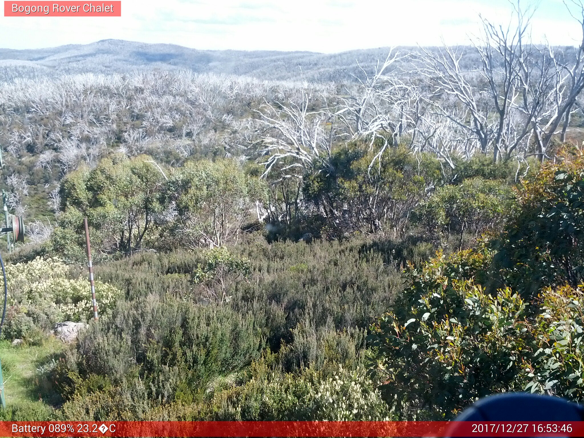 Bogong Web Cam 4:53pm Wednesday 27th of December 2017