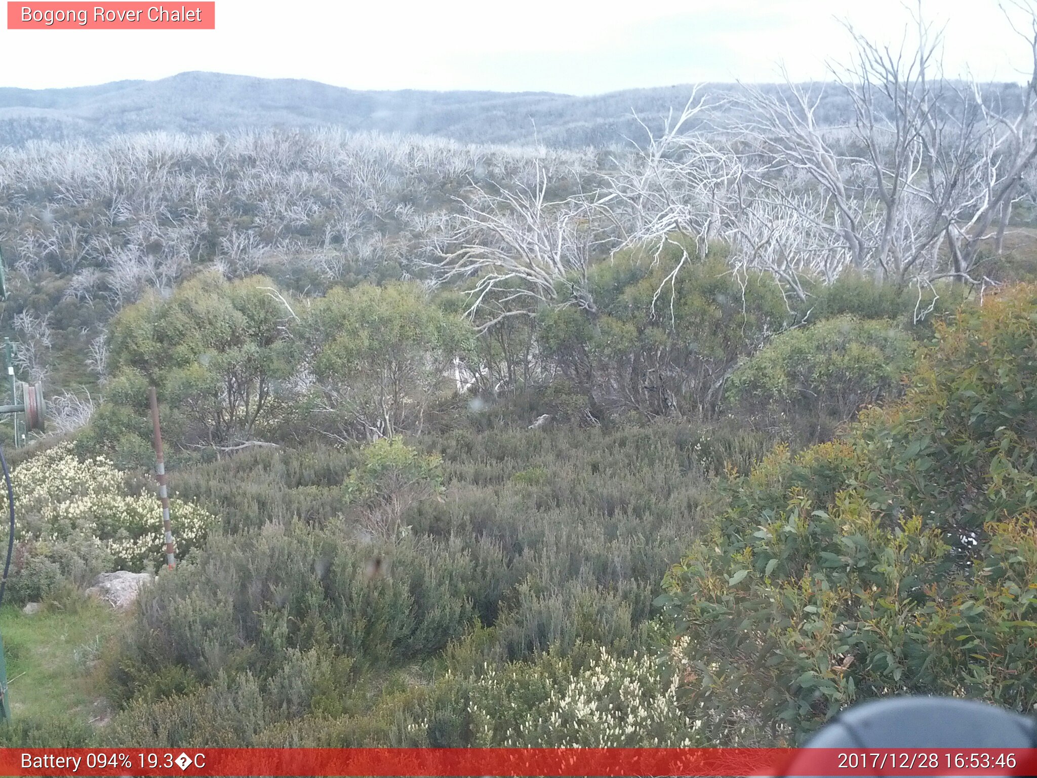 Bogong Web Cam 4:53pm Thursday 28th of December 2017