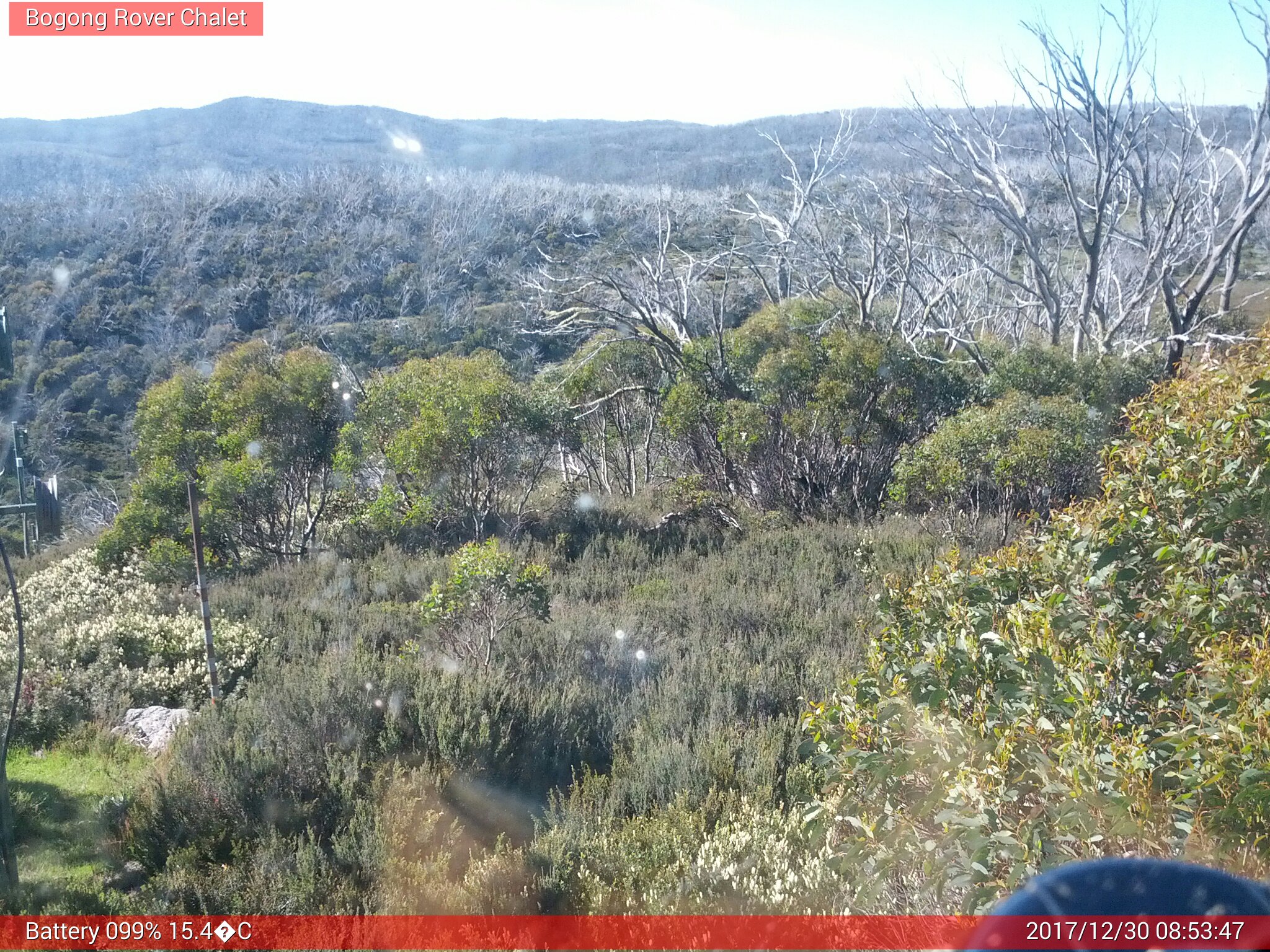 Bogong Web Cam 8:53am Saturday 30th of December 2017