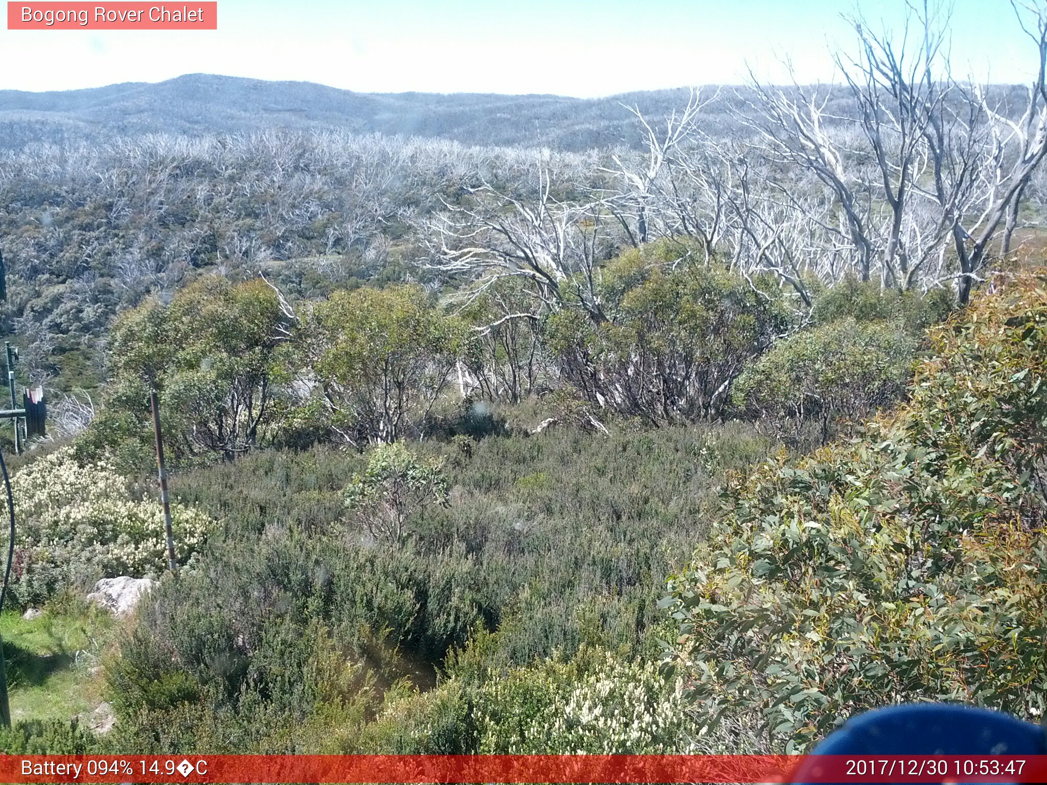 Bogong Web Cam 10:53am Saturday 30th of December 2017