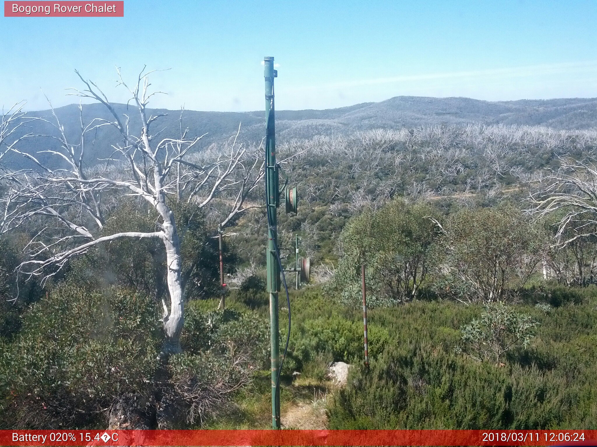 Bogong Web Cam 12:06pm Sunday 11th of March 2018