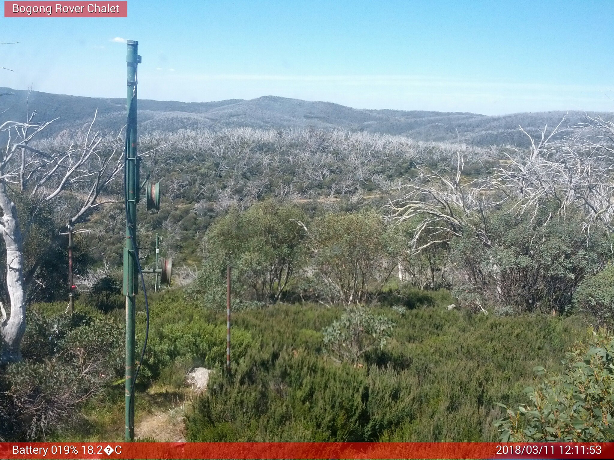 Bogong Web Cam 12:11pm Sunday 11th of March 2018