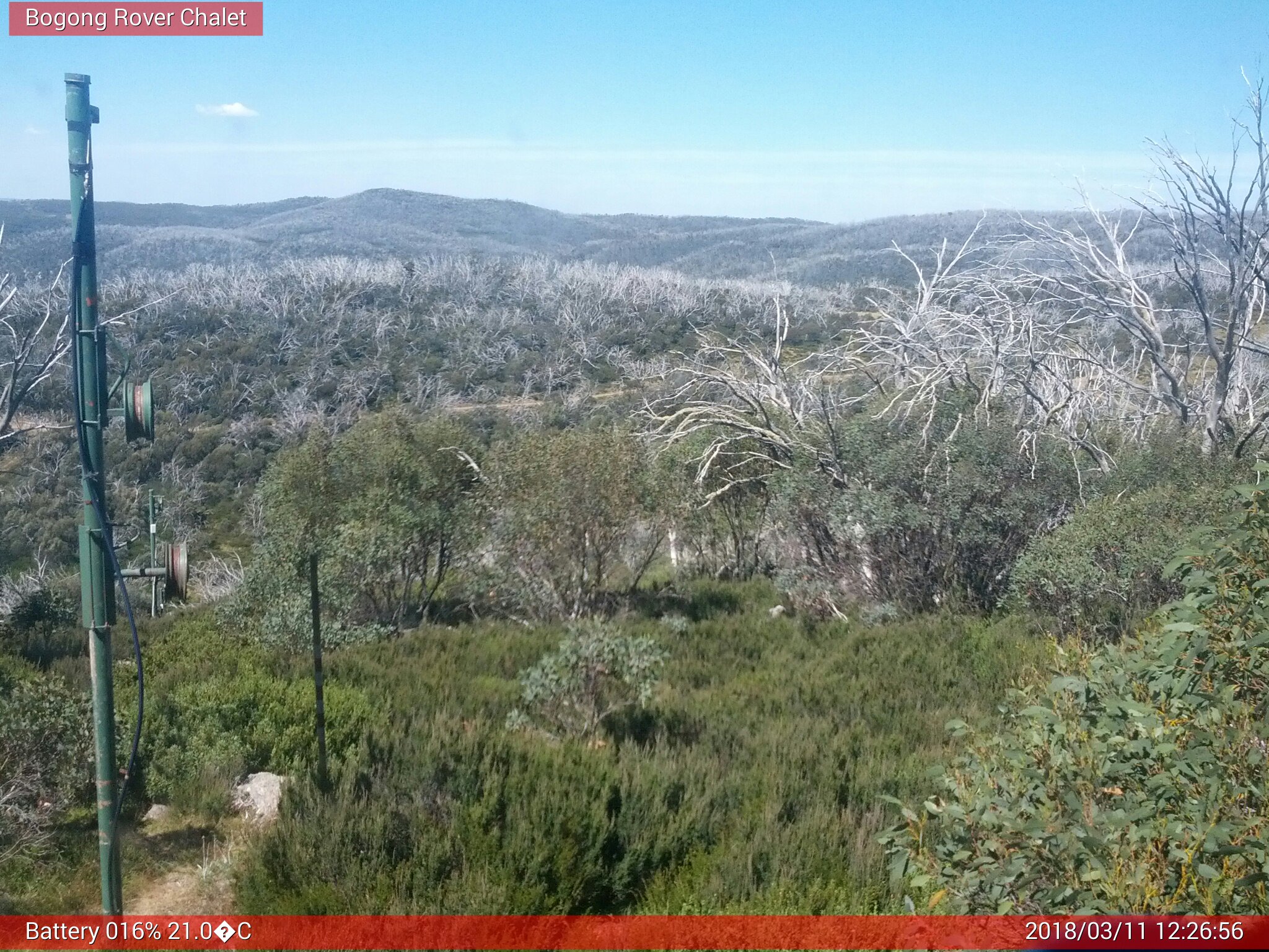 Bogong Web Cam 12:26pm Sunday 11th of March 2018