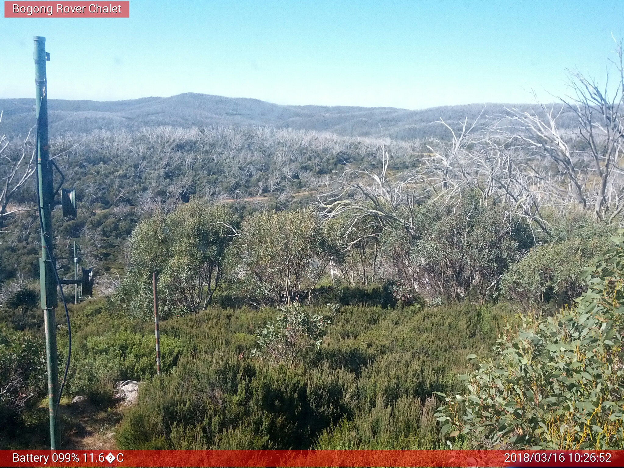 Bogong Web Cam 10:26am Friday 16th of March 2018