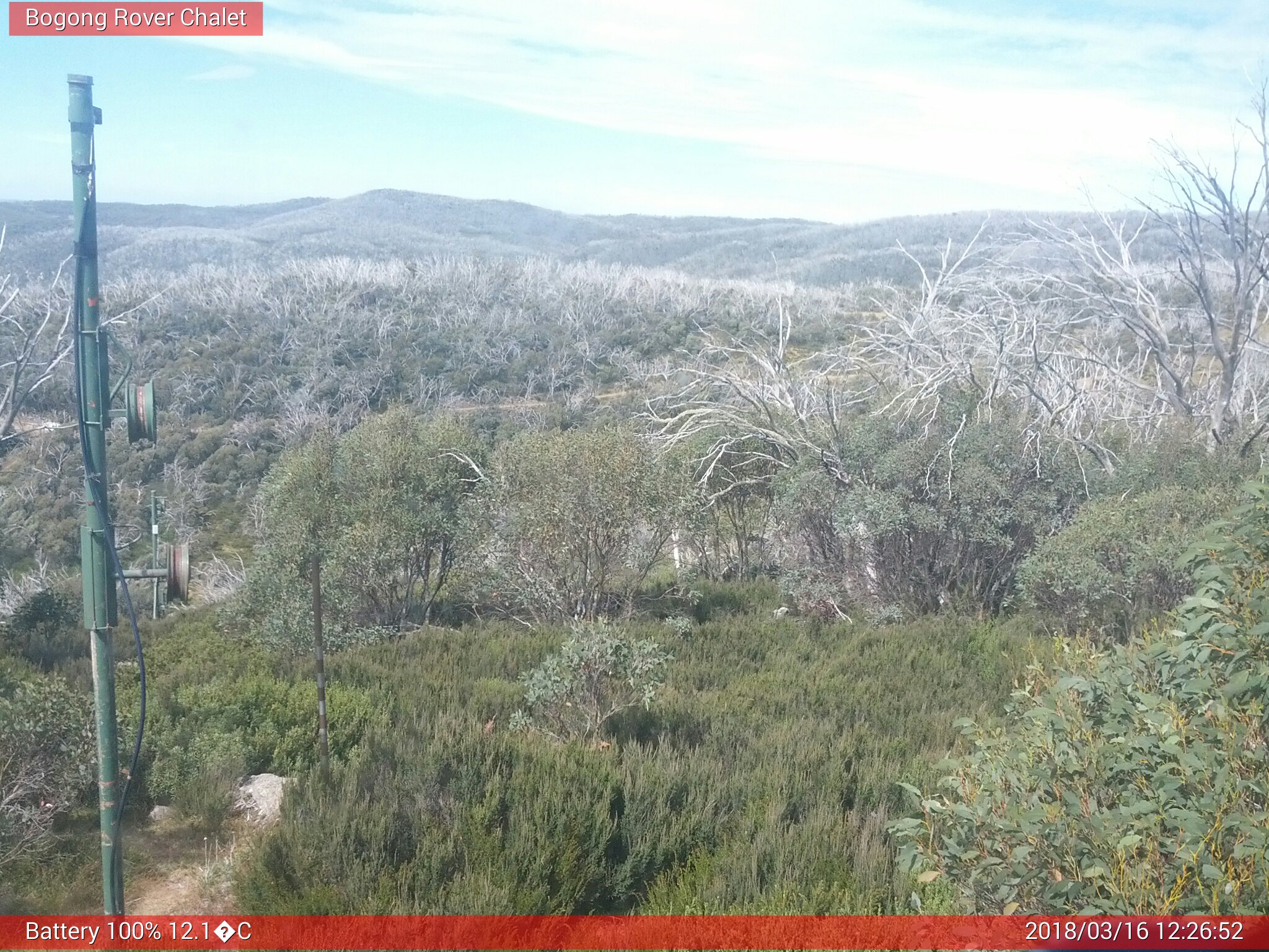 Bogong Web Cam 12:26pm Friday 16th of March 2018