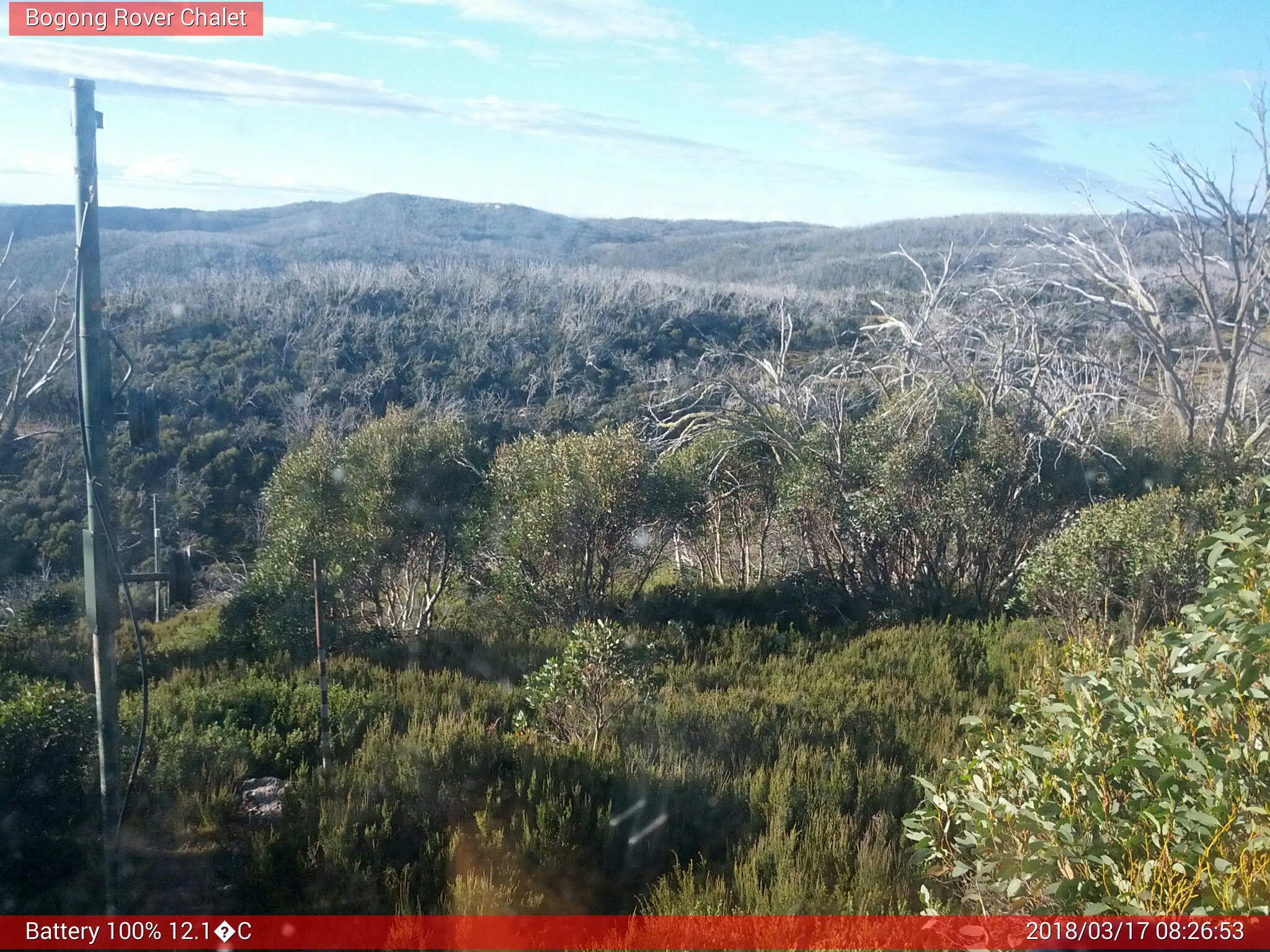 Bogong Web Cam 8:26am Saturday 17th of March 2018