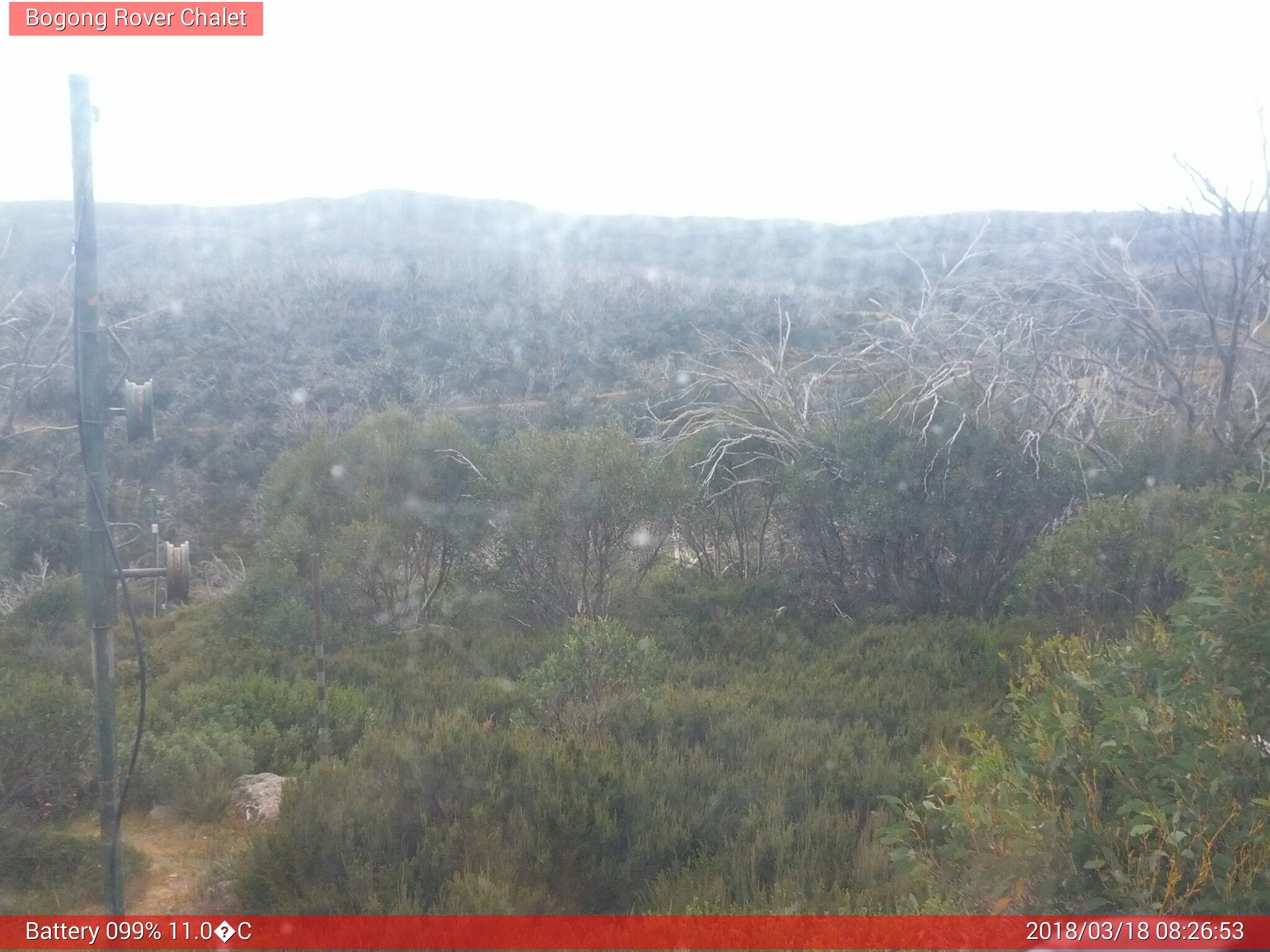 Bogong Web Cam 8:26am Sunday 18th of March 2018