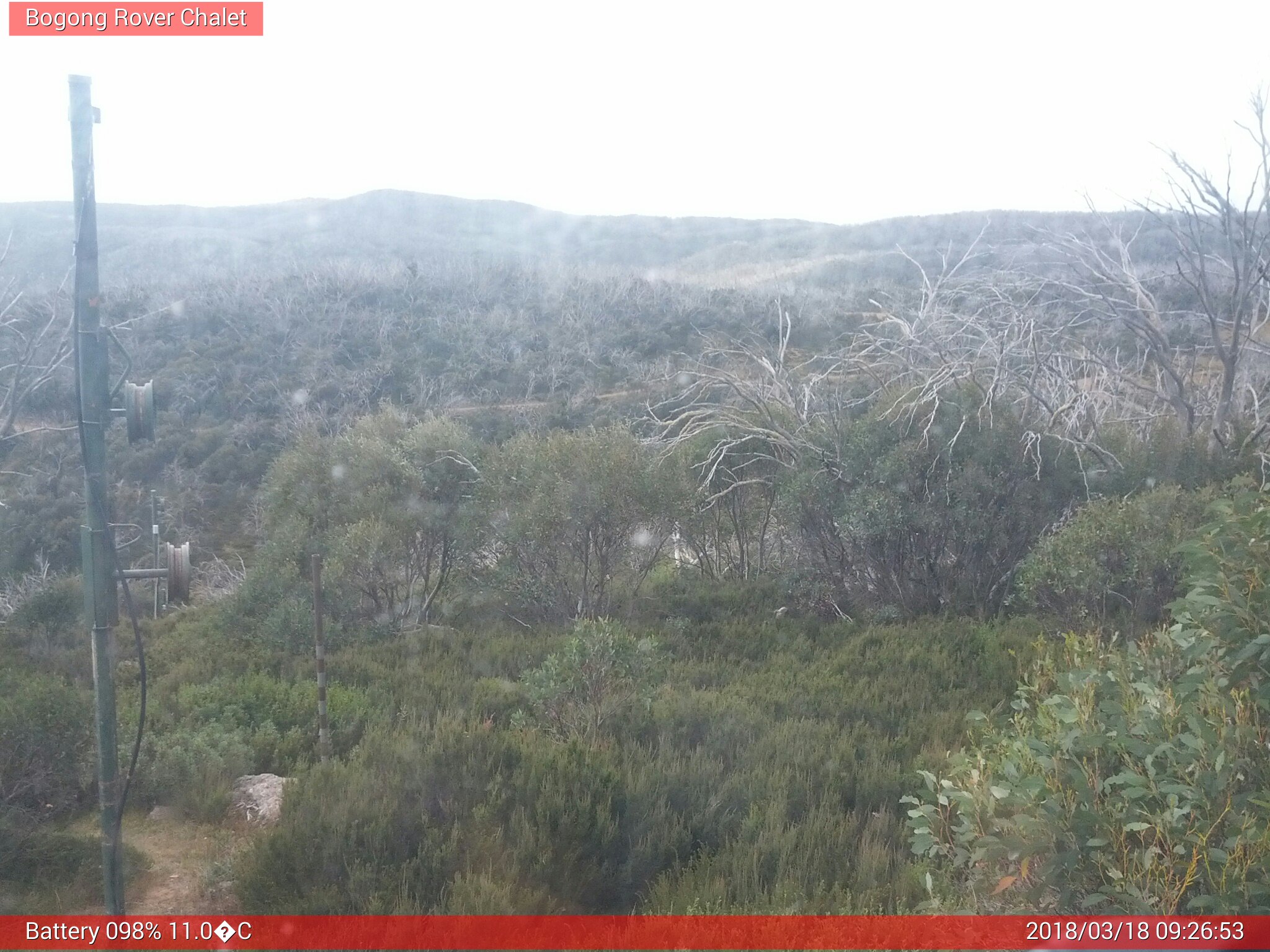 Bogong Web Cam 9:26am Sunday 18th of March 2018