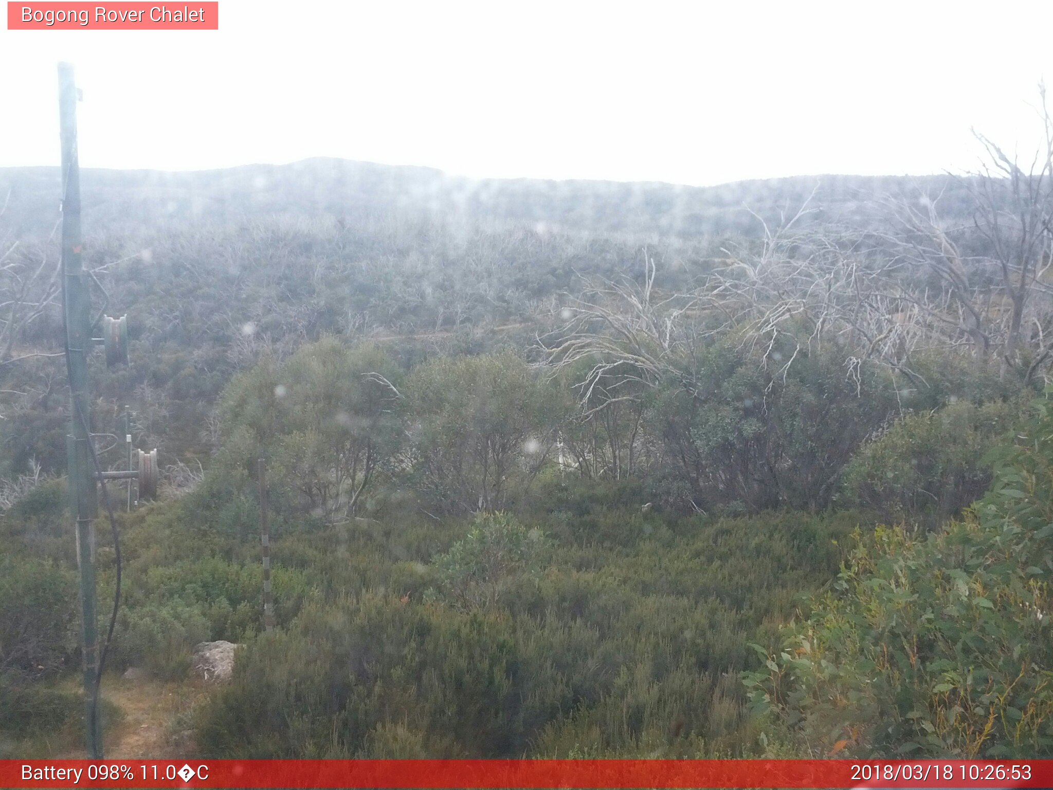 Bogong Web Cam 10:26am Sunday 18th of March 2018