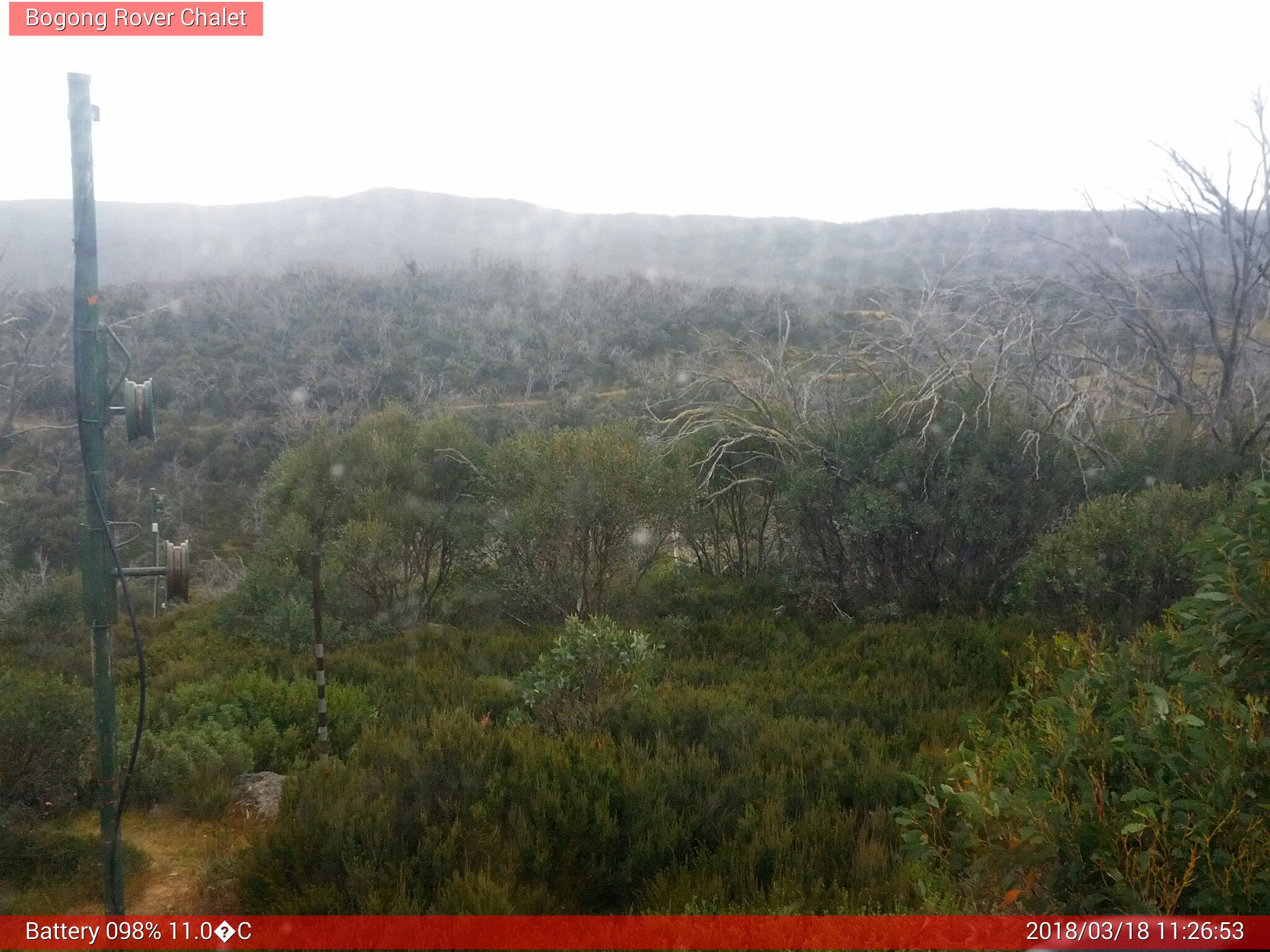 Bogong Web Cam 11:26am Sunday 18th of March 2018