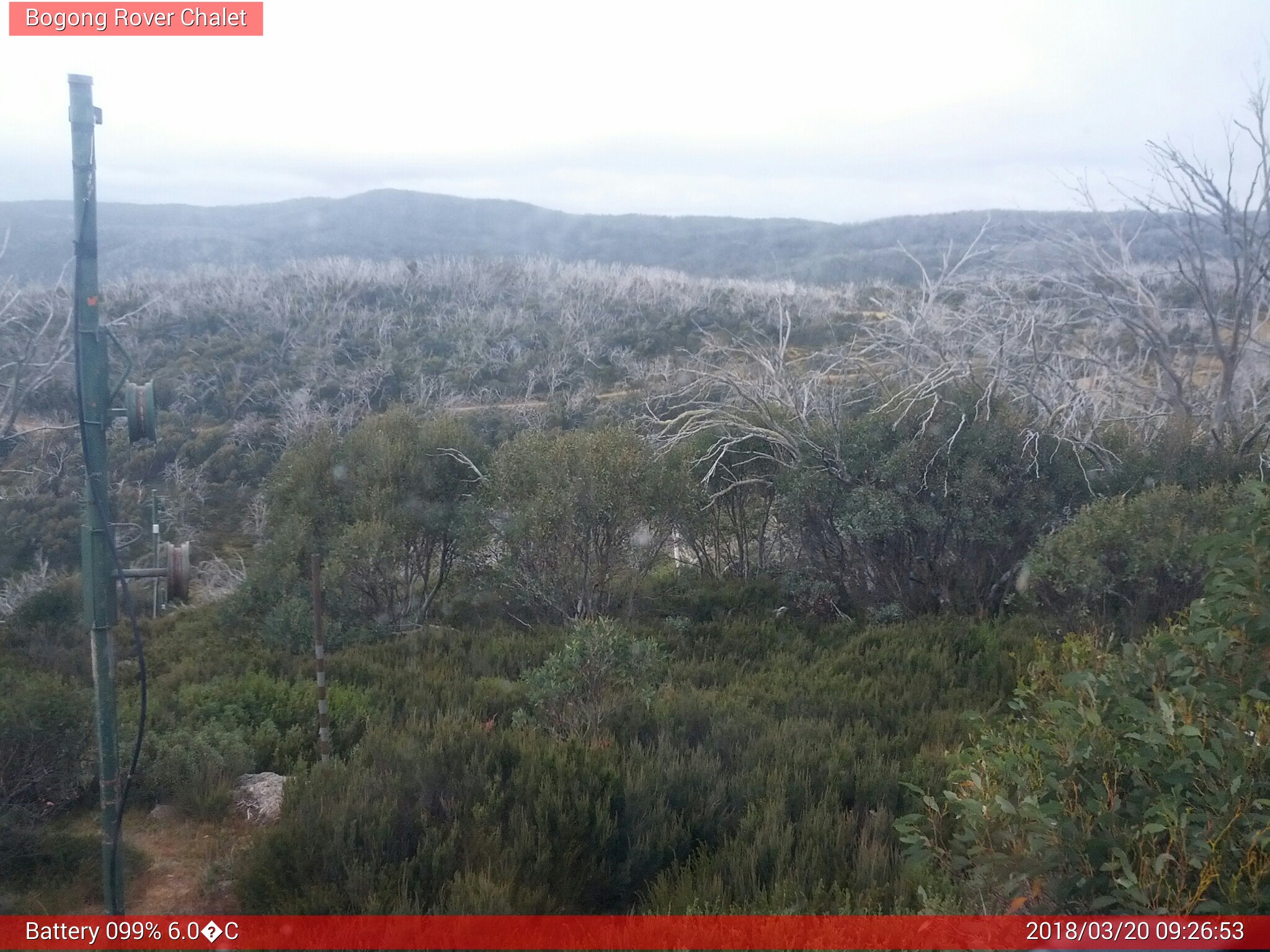 Bogong Web Cam 9:26am Tuesday 20th of March 2018