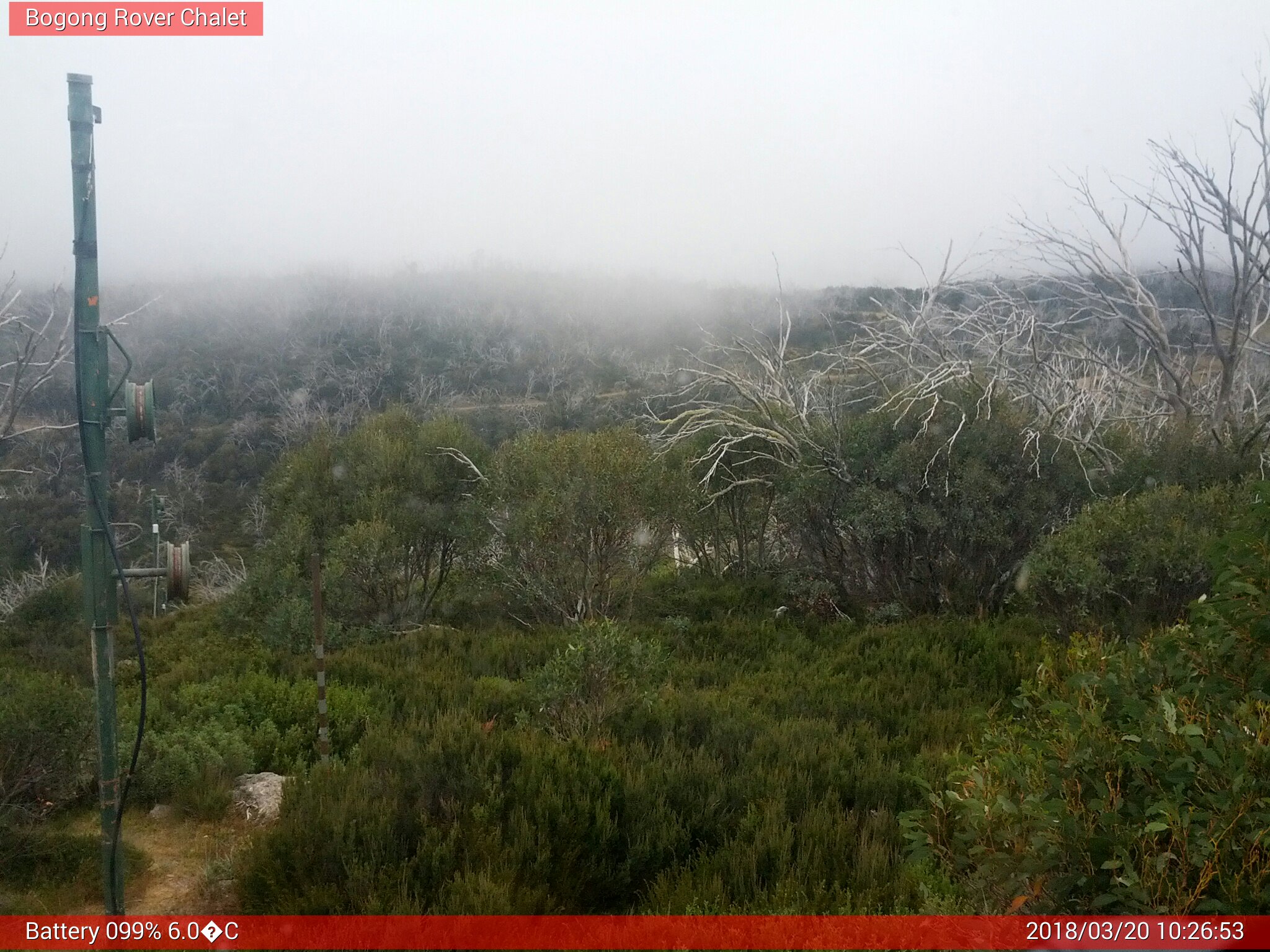 Bogong Web Cam 10:26am Tuesday 20th of March 2018