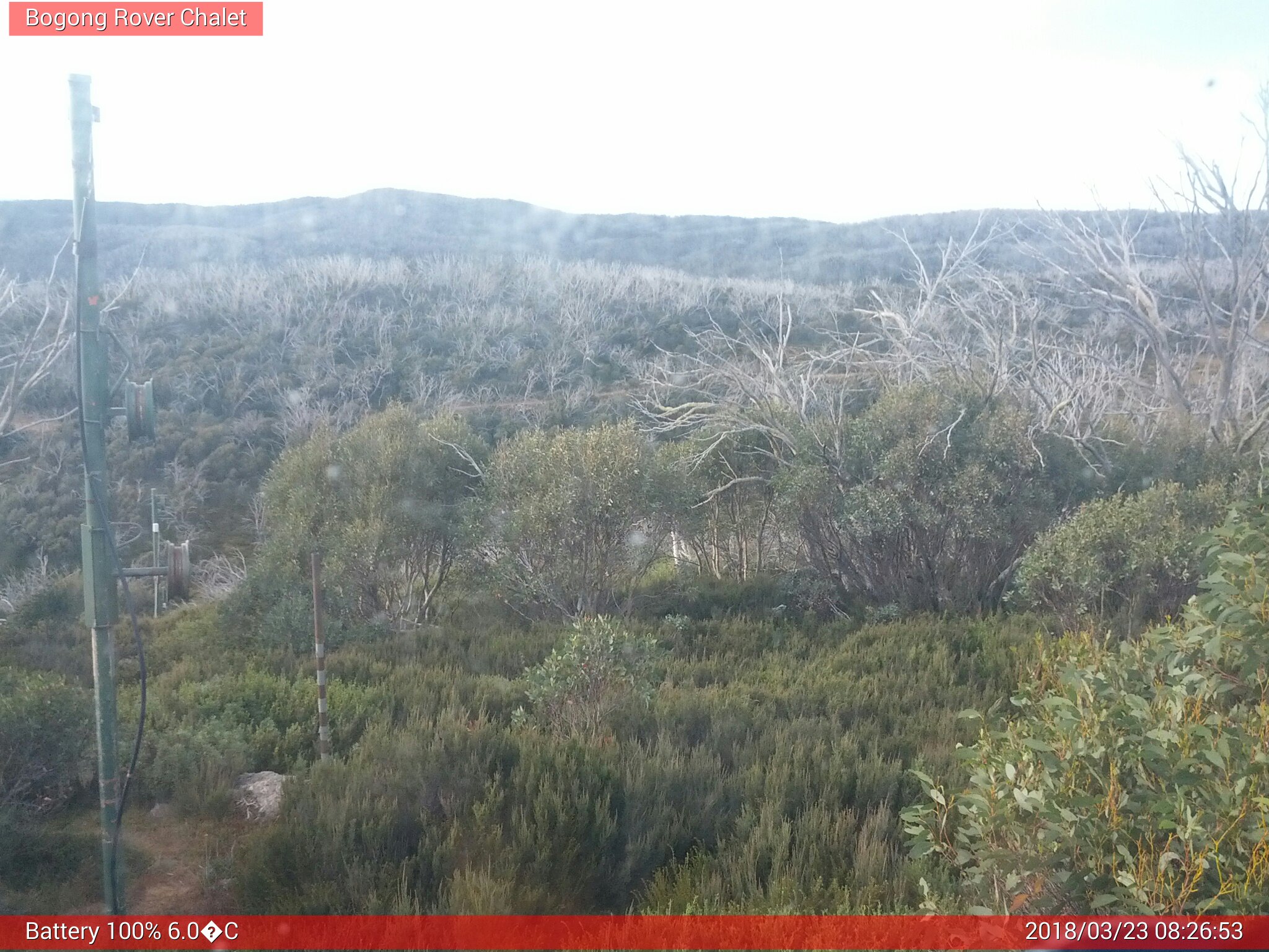 Bogong Web Cam 8:26am Friday 23rd of March 2018