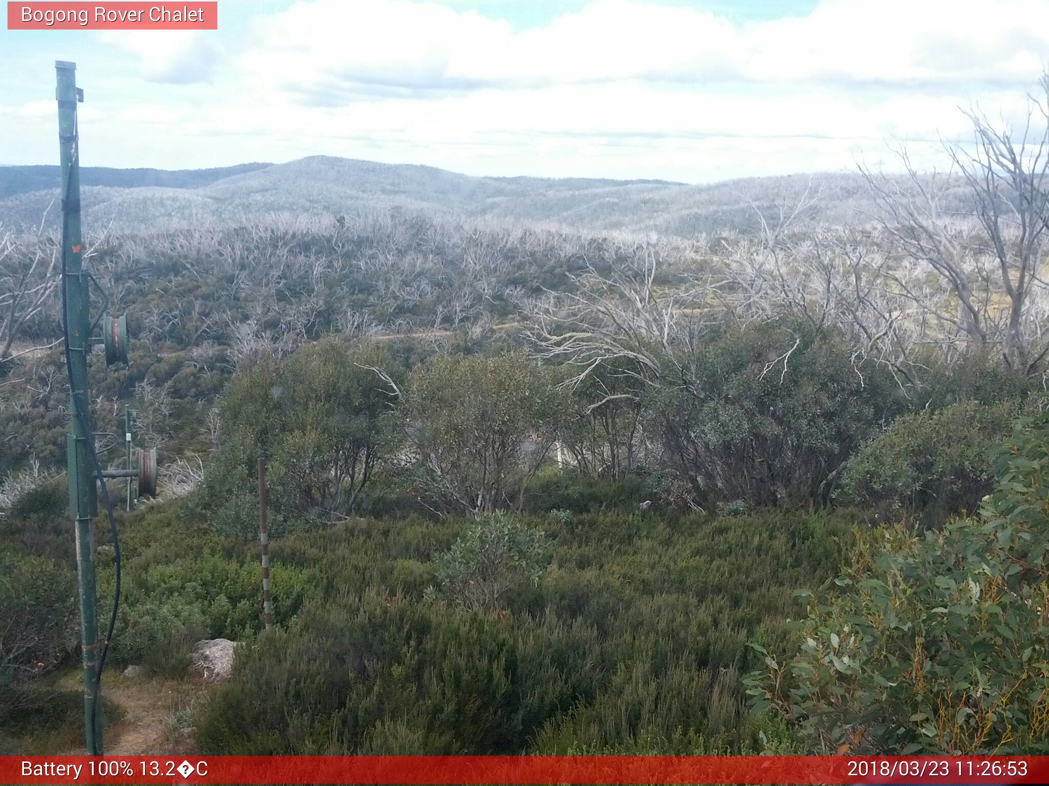 Bogong Web Cam 11:26am Friday 23rd of March 2018