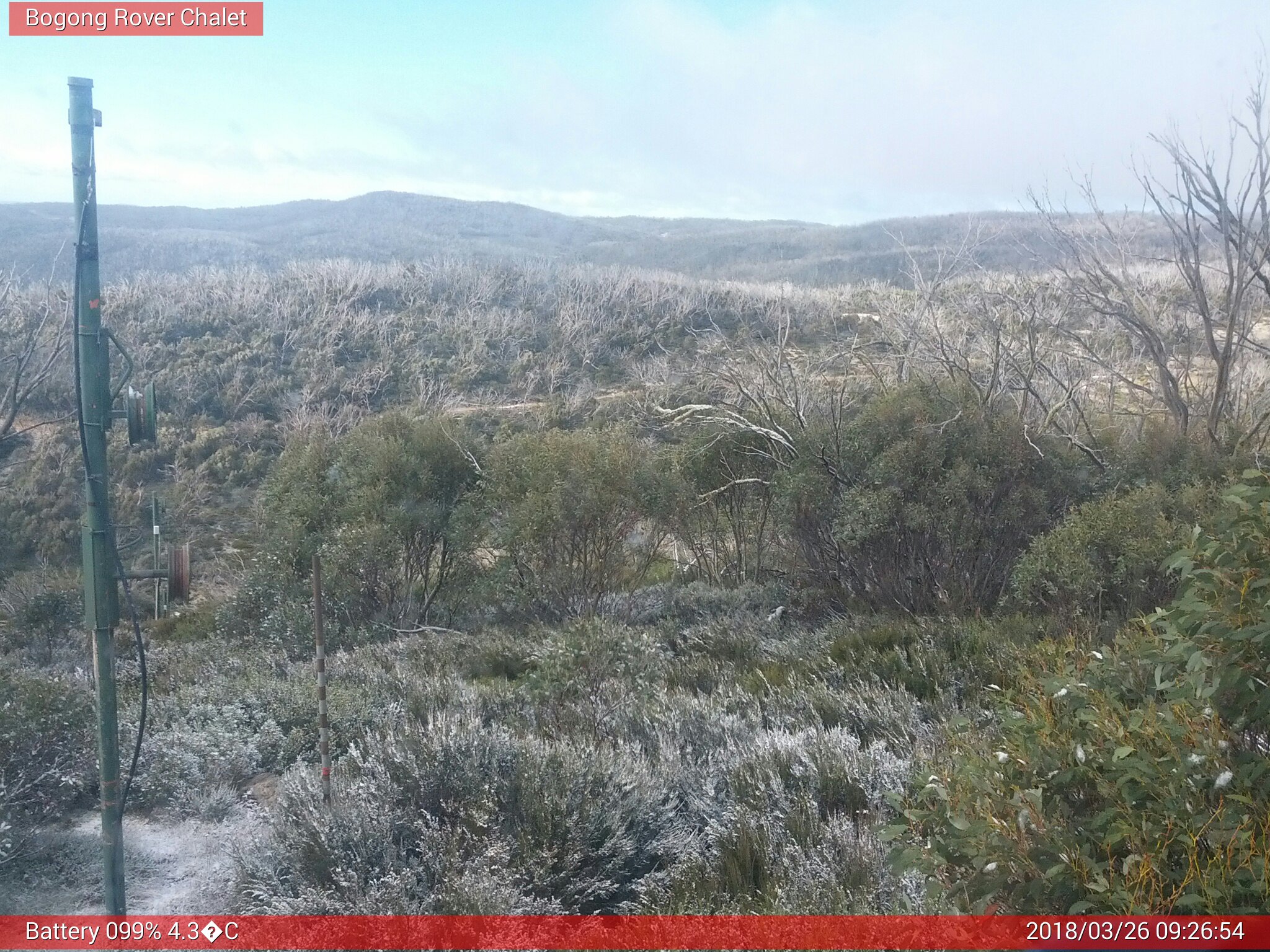 Bogong Web Cam 9:26am Monday 26th of March 2018