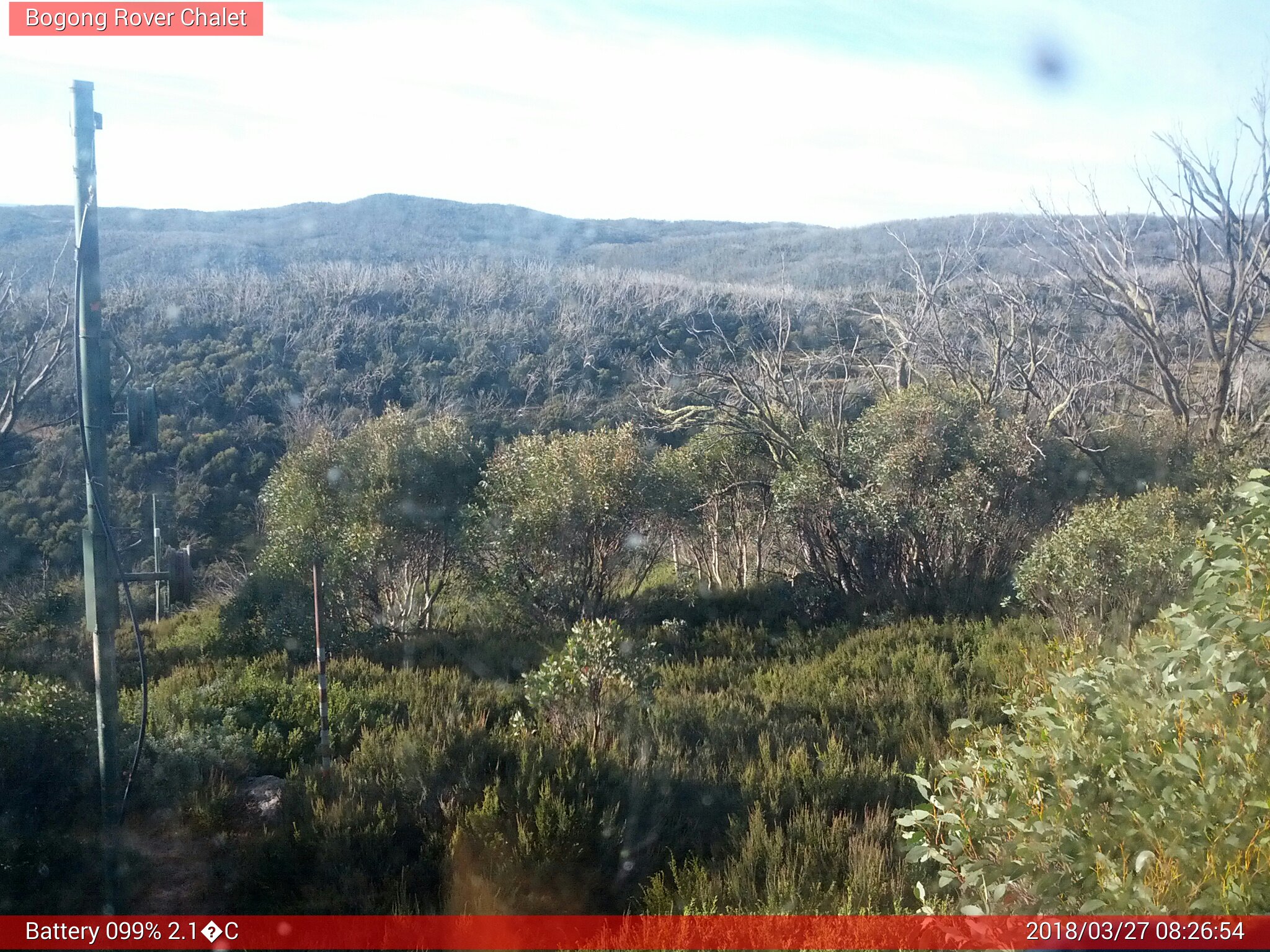 Bogong Web Cam 8:26am Tuesday 27th of March 2018