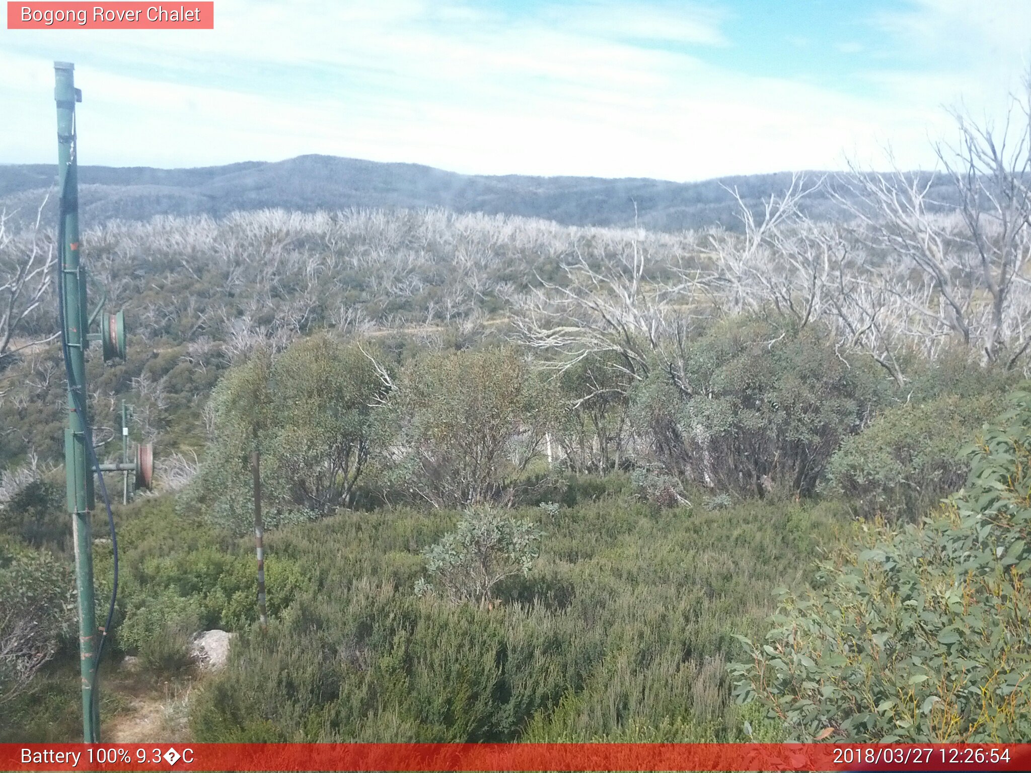 Bogong Web Cam 12:26pm Tuesday 27th of March 2018