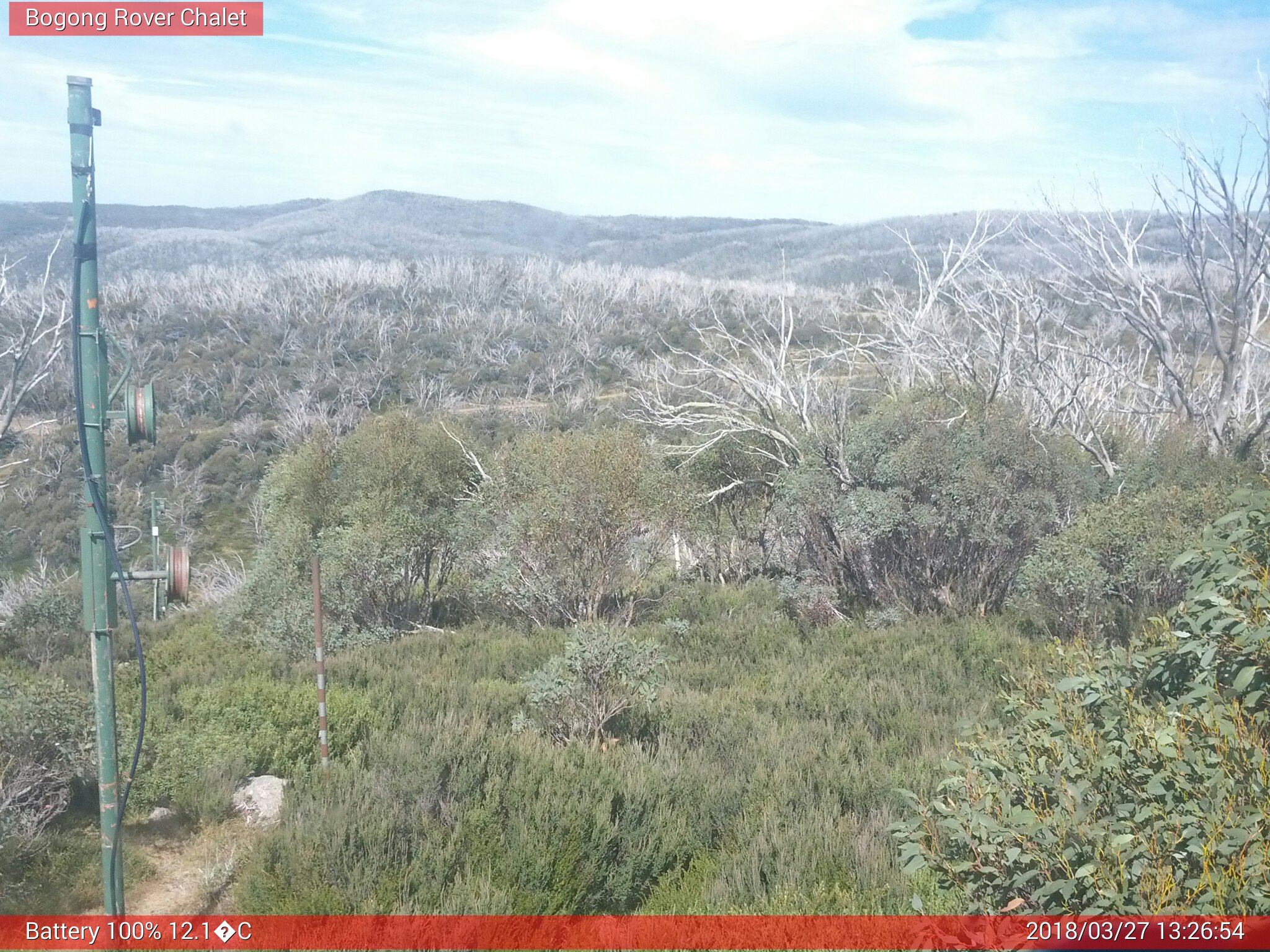 Bogong Web Cam 1:26pm Tuesday 27th of March 2018