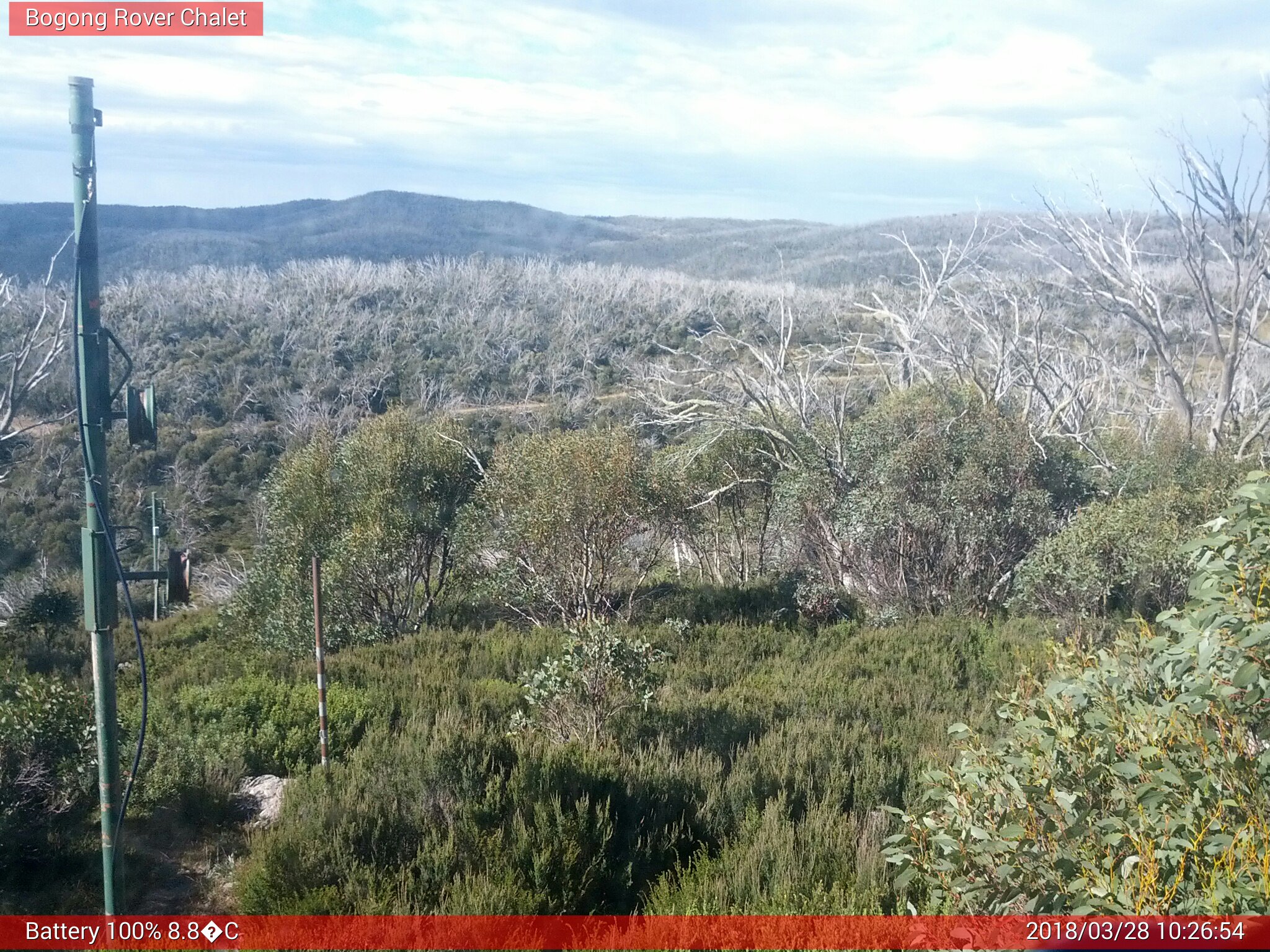 Bogong Web Cam 10:26am Wednesday 28th of March 2018