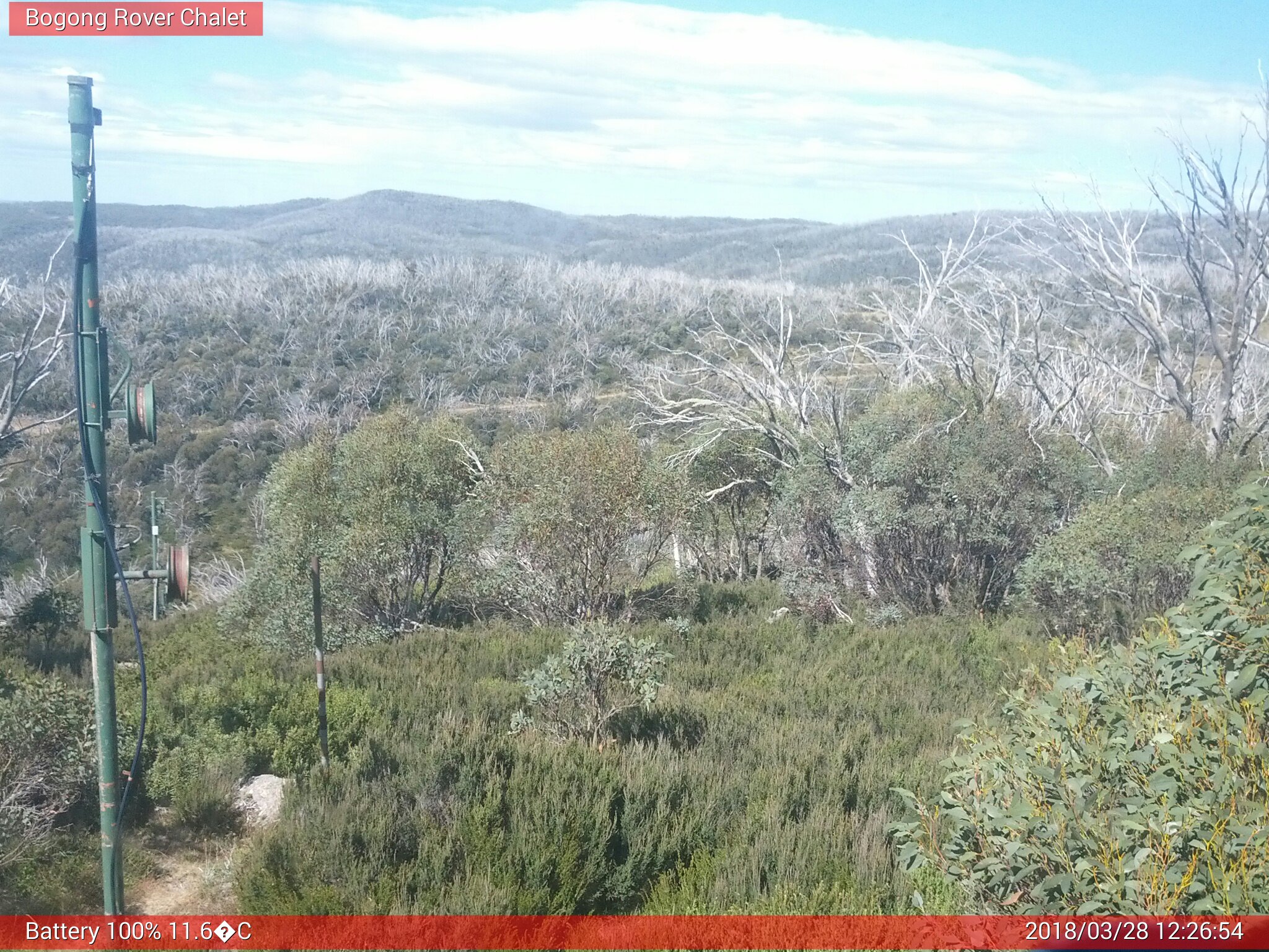 Bogong Web Cam 12:26pm Wednesday 28th of March 2018