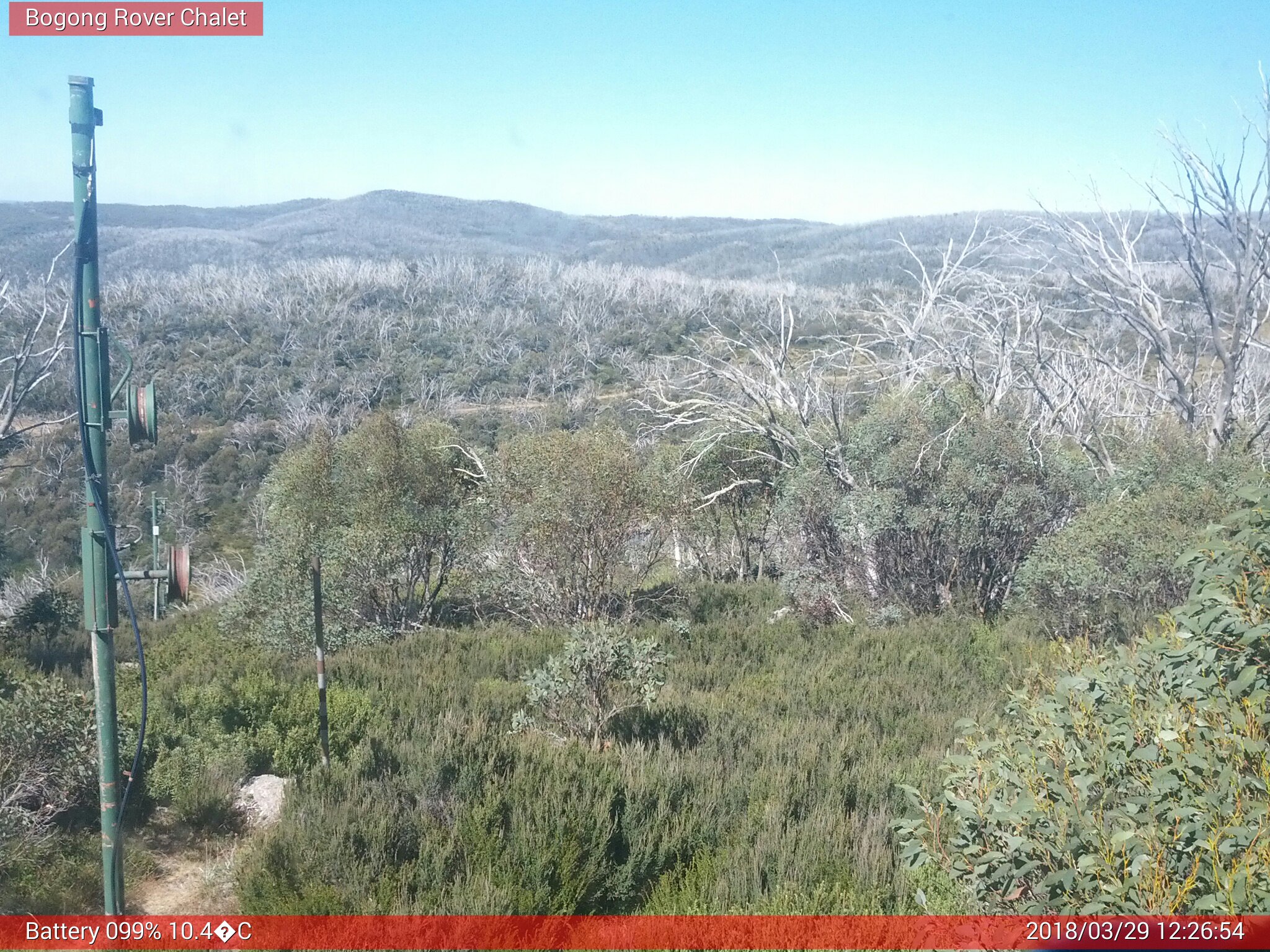 Bogong Web Cam 12:26pm Thursday 29th of March 2018