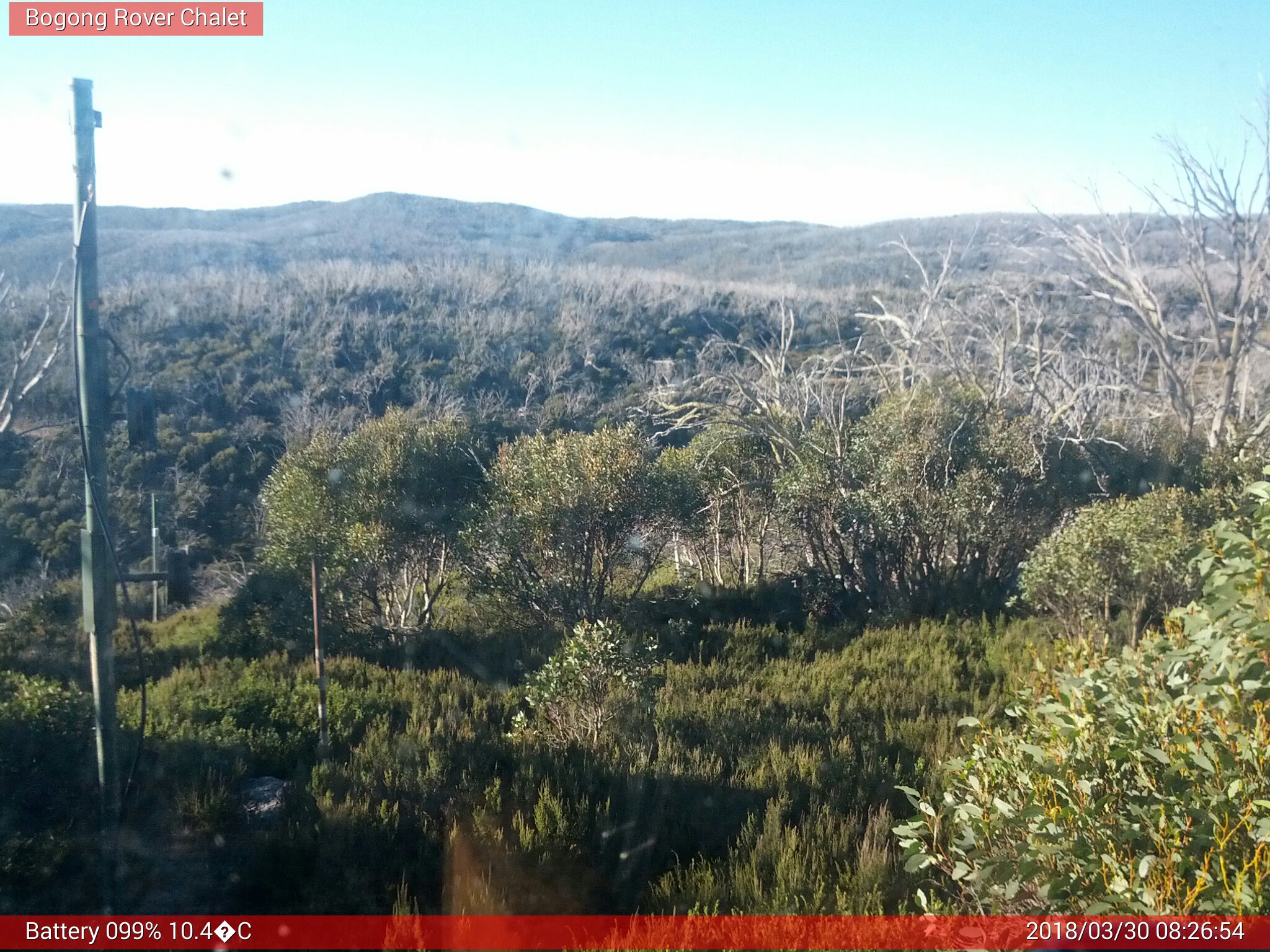 Bogong Web Cam 8:26am Friday 30th of March 2018