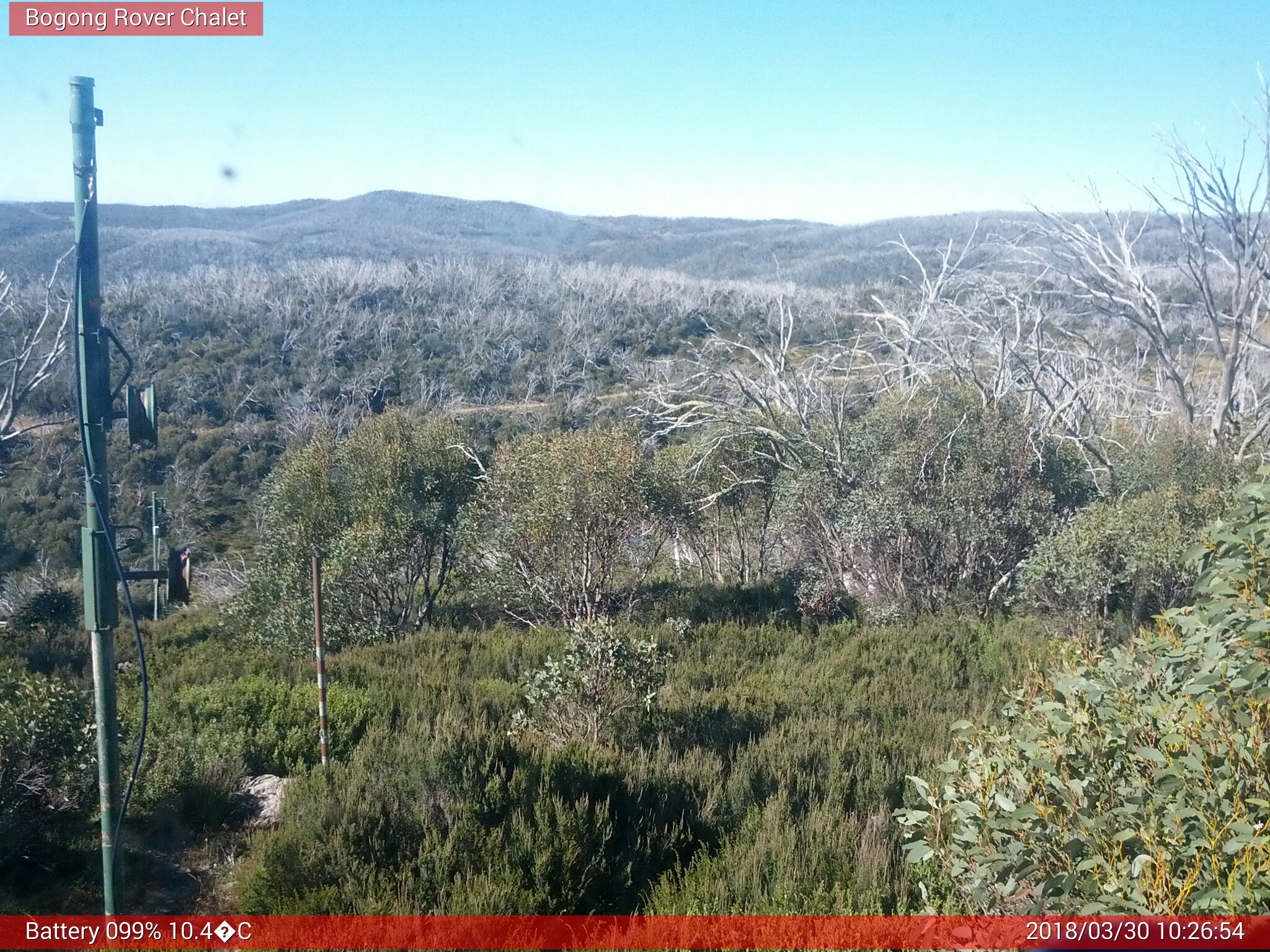 Bogong Web Cam 10:26am Friday 30th of March 2018