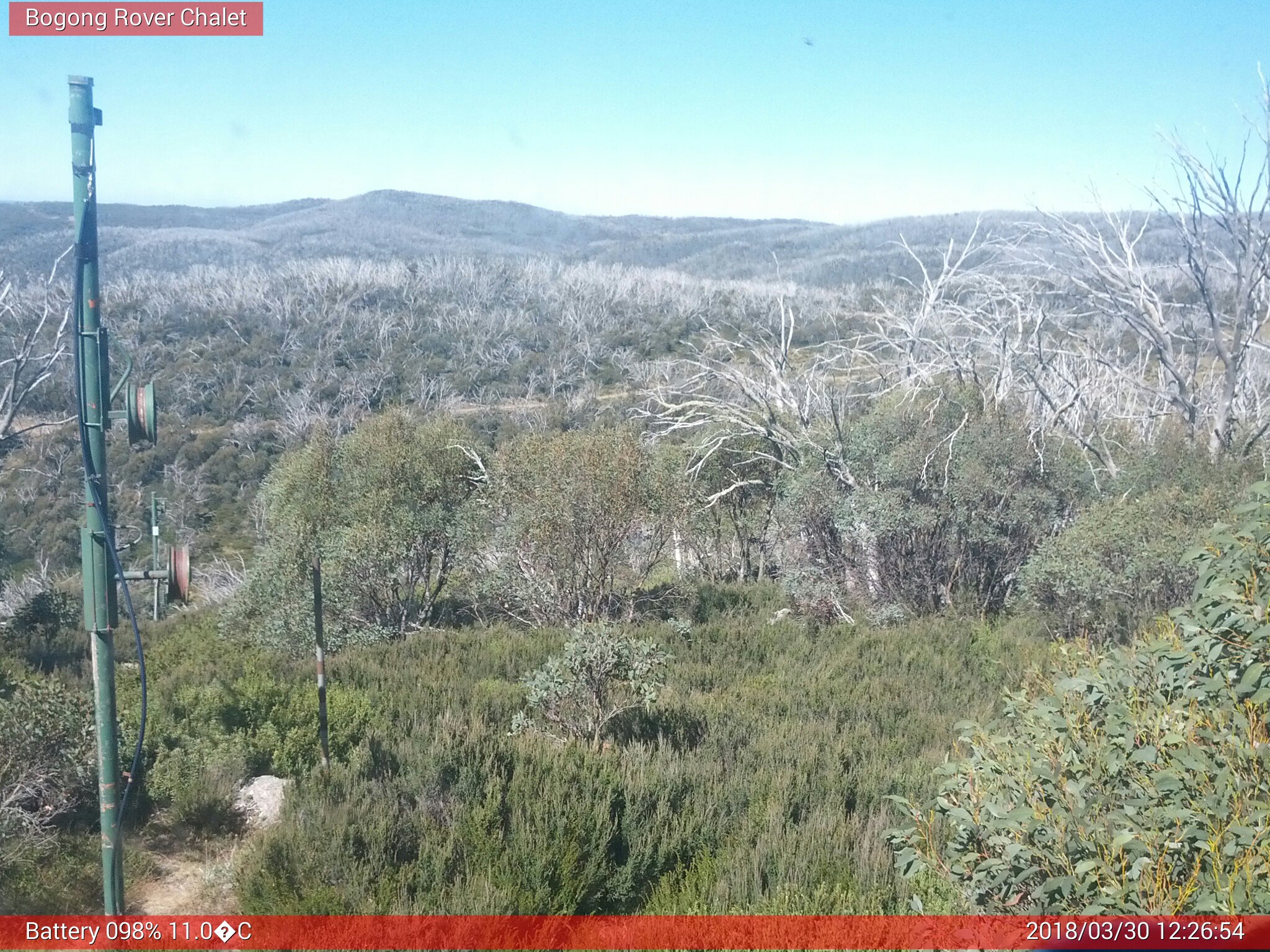 Bogong Web Cam 12:26pm Friday 30th of March 2018