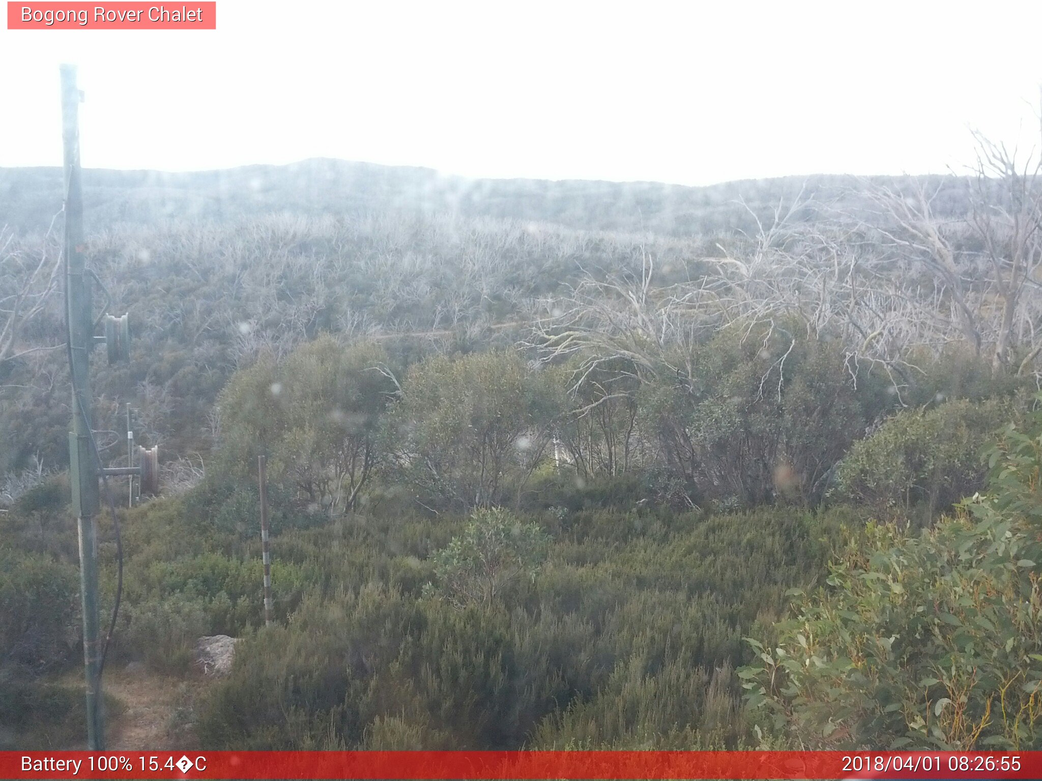 Bogong Web Cam 8:26am Sunday 1st of April 2018