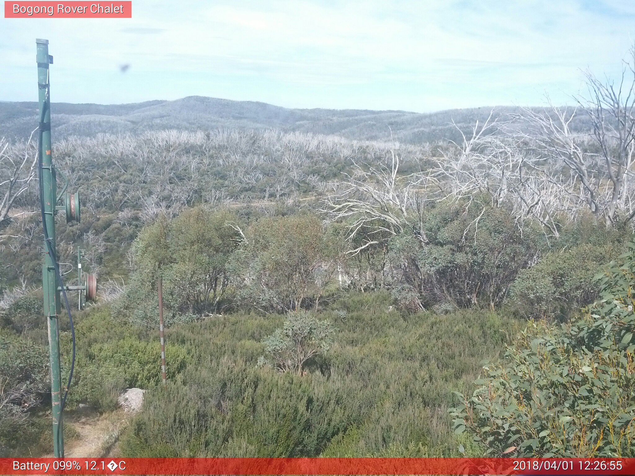 Bogong Web Cam 12:26pm Sunday 1st of April 2018