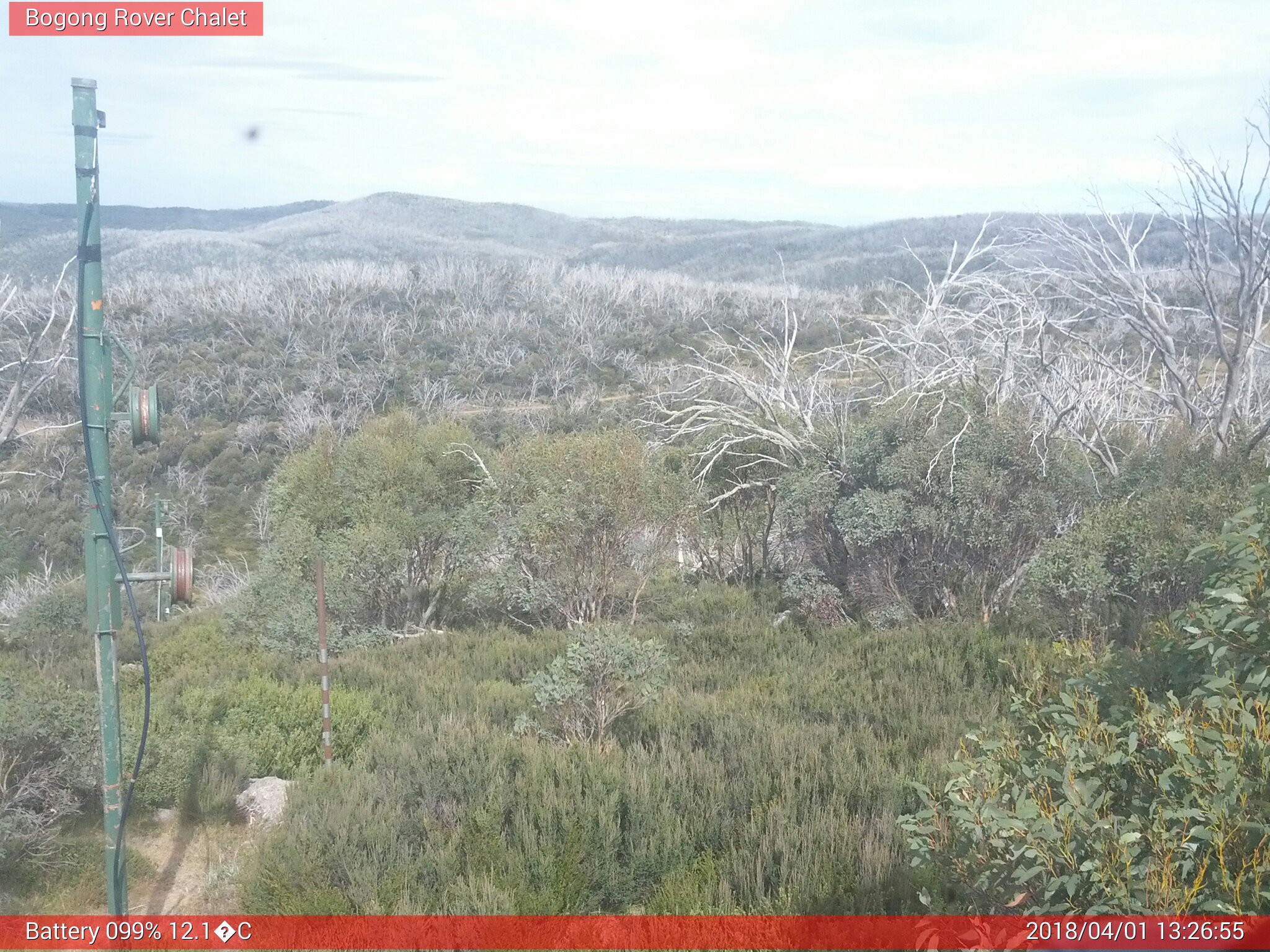 Bogong Web Cam 1:26pm Sunday 1st of April 2018