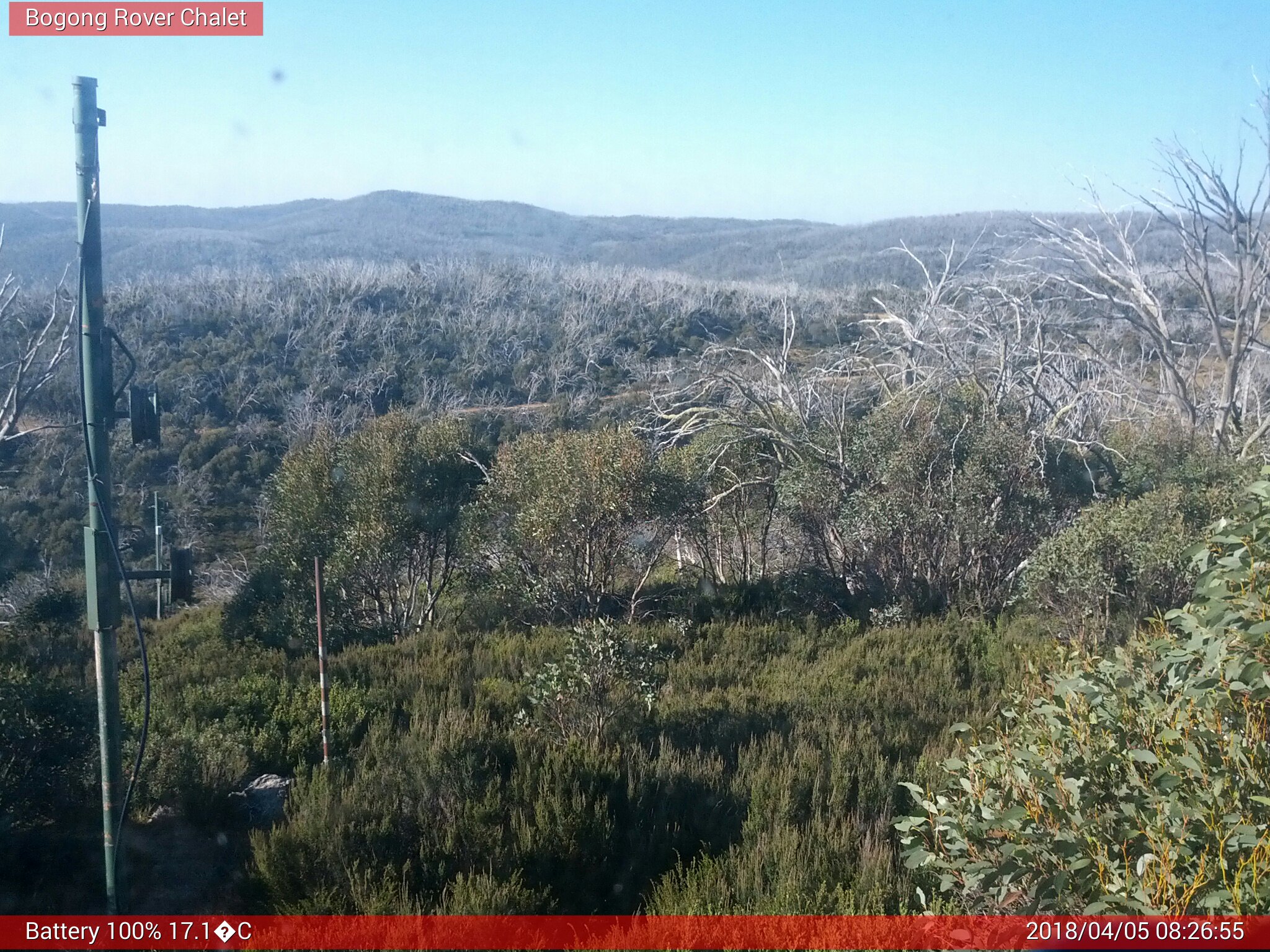 Bogong Web Cam 8:26am Thursday 5th of April 2018