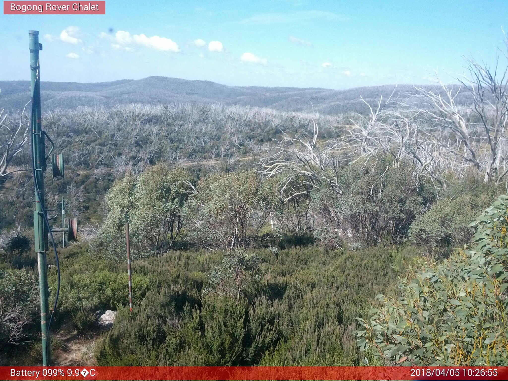 Bogong Web Cam 10:26am Thursday 5th of April 2018