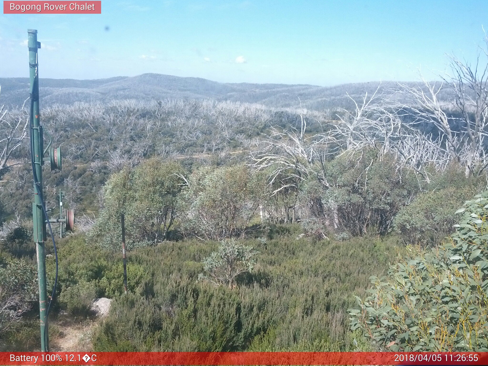 Bogong Web Cam 11:26am Thursday 5th of April 2018