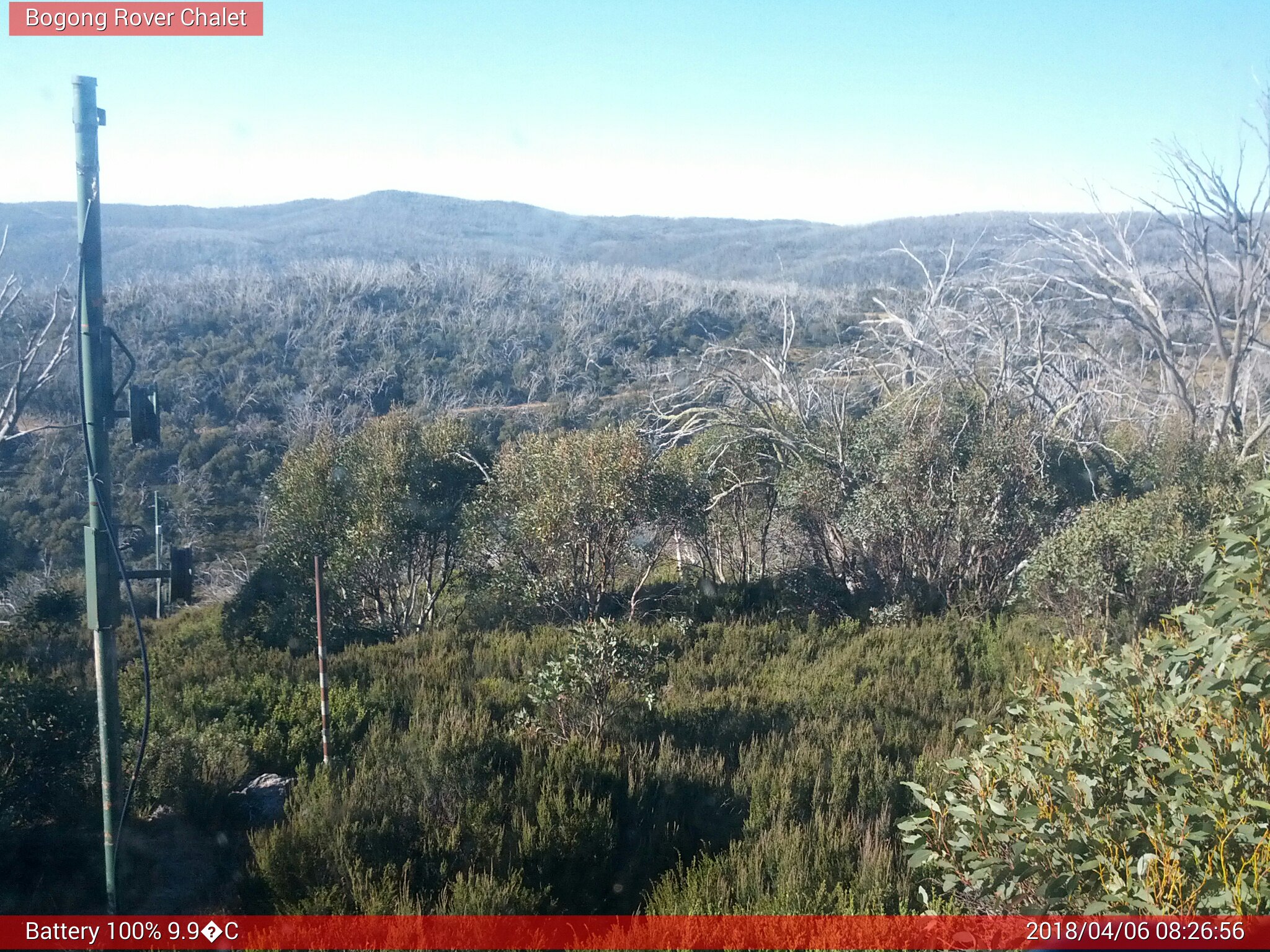 Bogong Web Cam 8:26am Friday 6th of April 2018