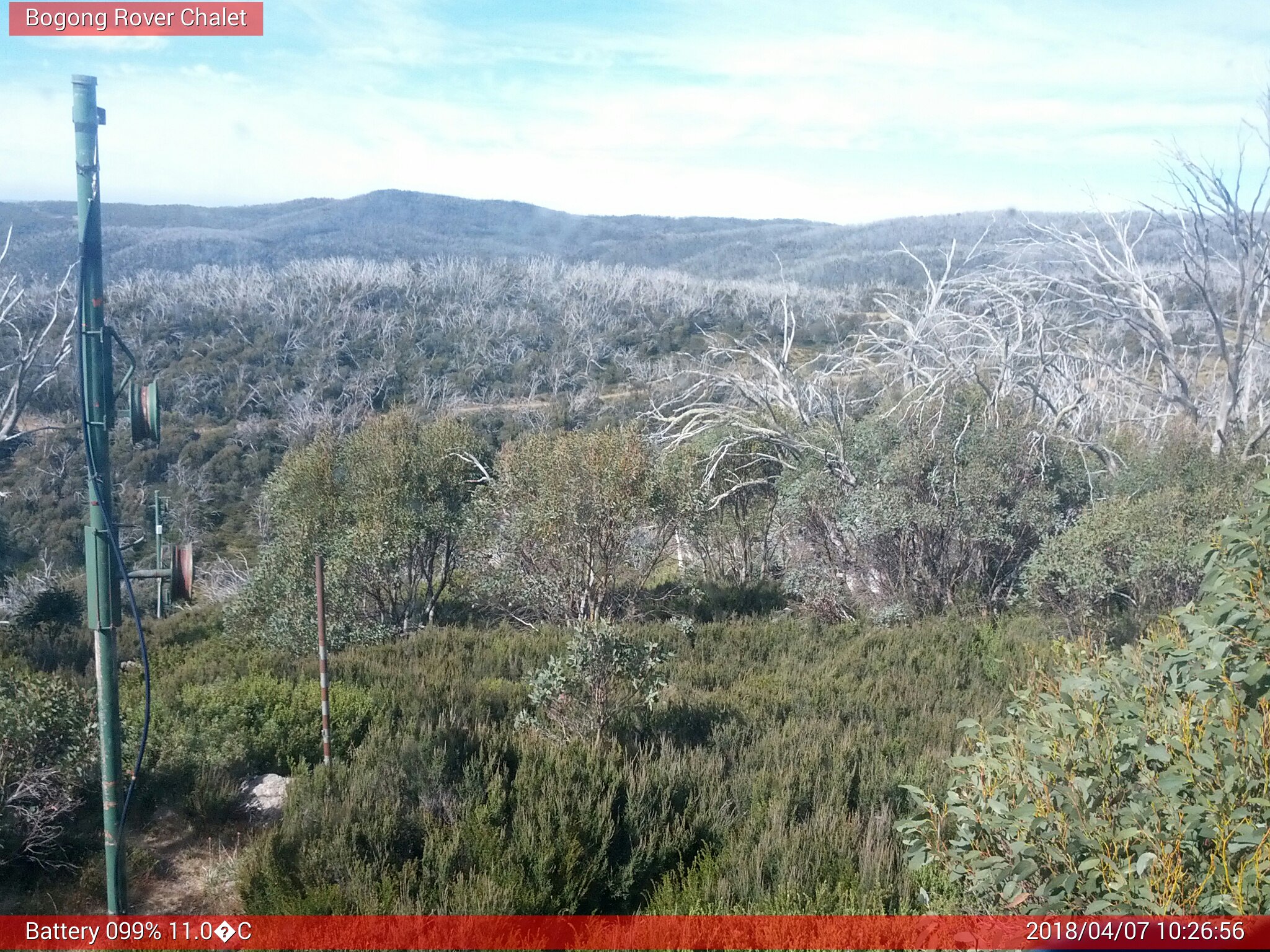 Bogong Web Cam 10:26am Saturday 7th of April 2018