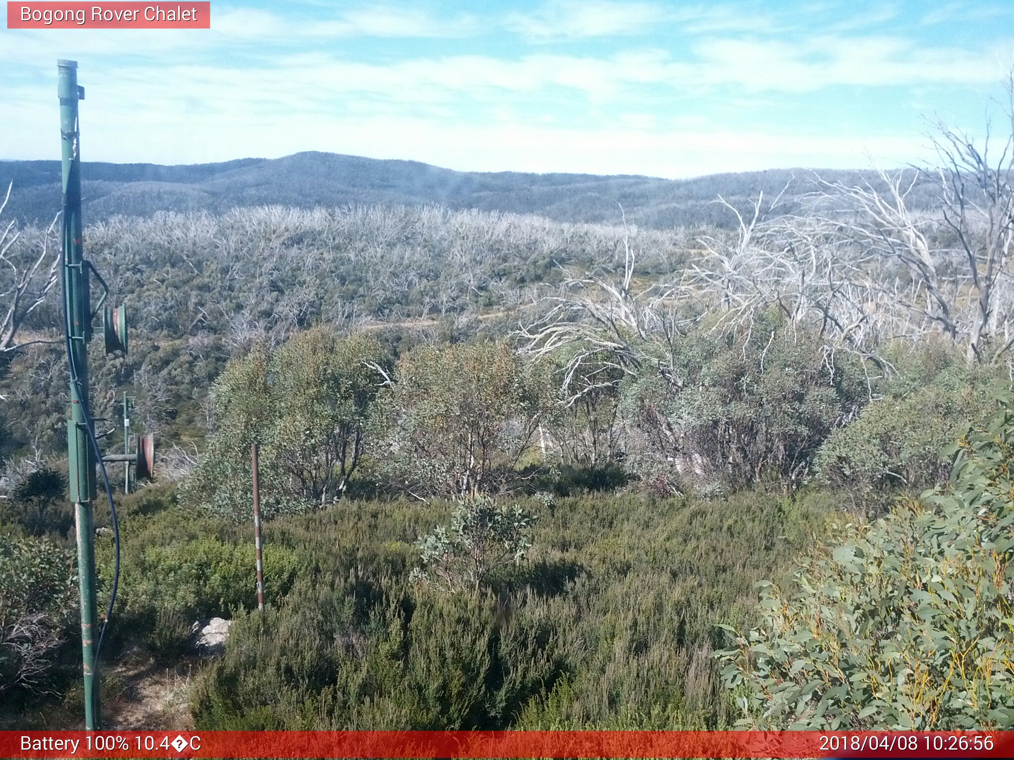 Bogong Web Cam 10:26am Sunday 8th of April 2018