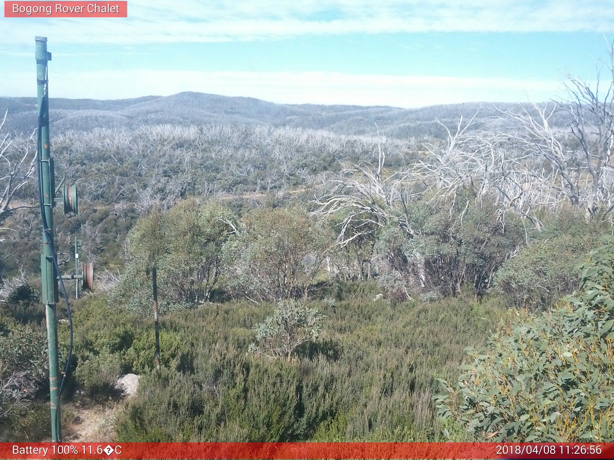 Bogong Web Cam 11:26am Sunday 8th of April 2018