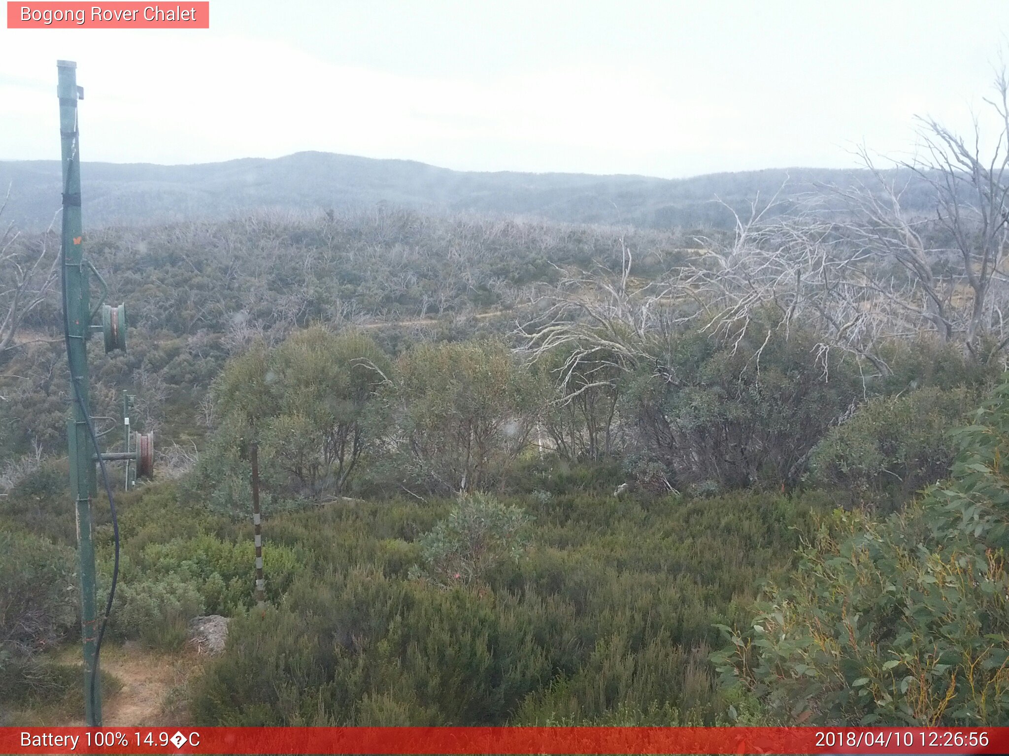 Bogong Web Cam 12:26pm Tuesday 10th of April 2018