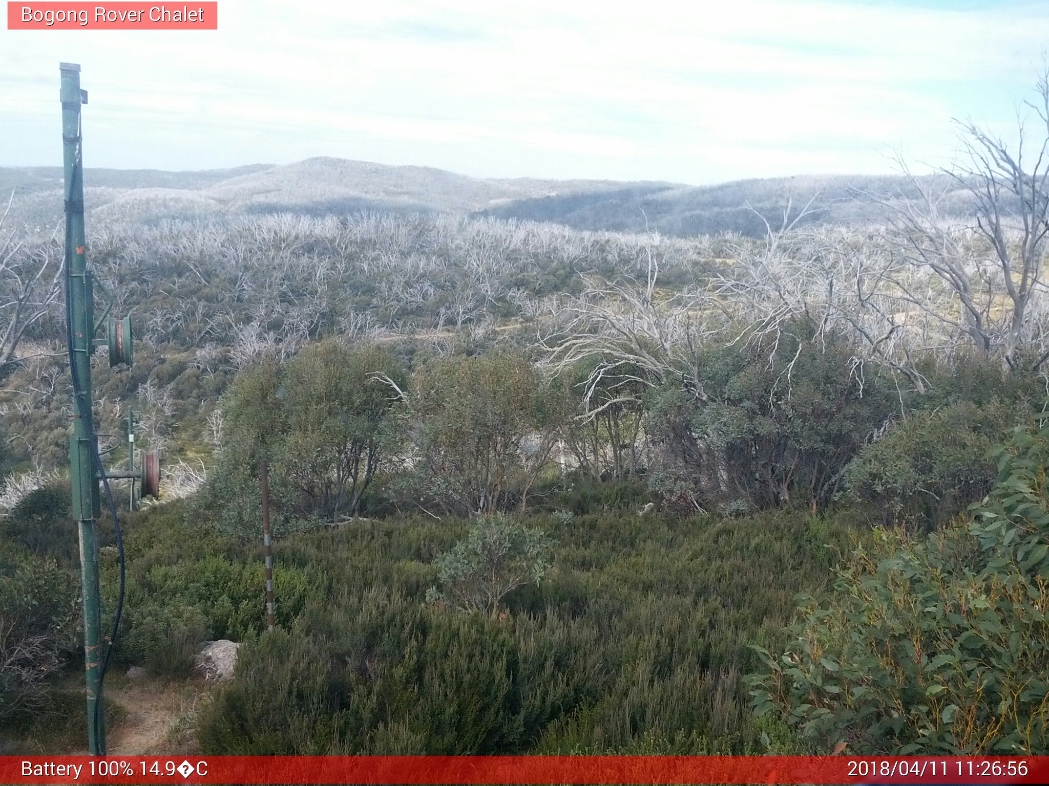 Bogong Web Cam 11:26am Wednesday 11th of April 2018