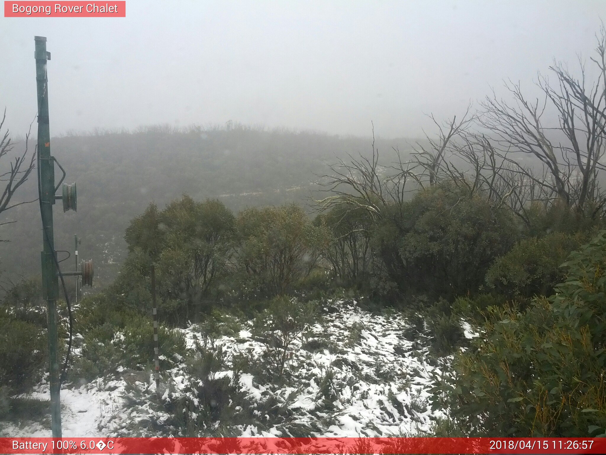 Bogong Web Cam 11:26am Sunday 15th of April 2018