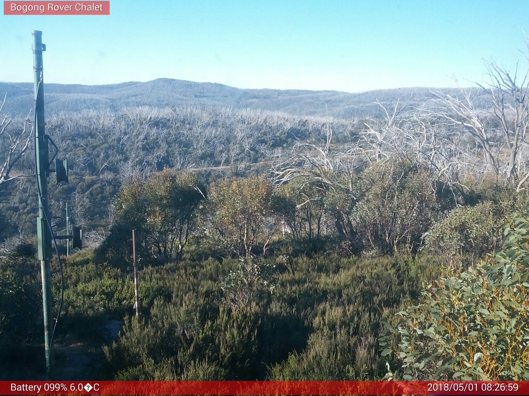 Bogong Web Cam 8:26am Tuesday 1st of May 2018