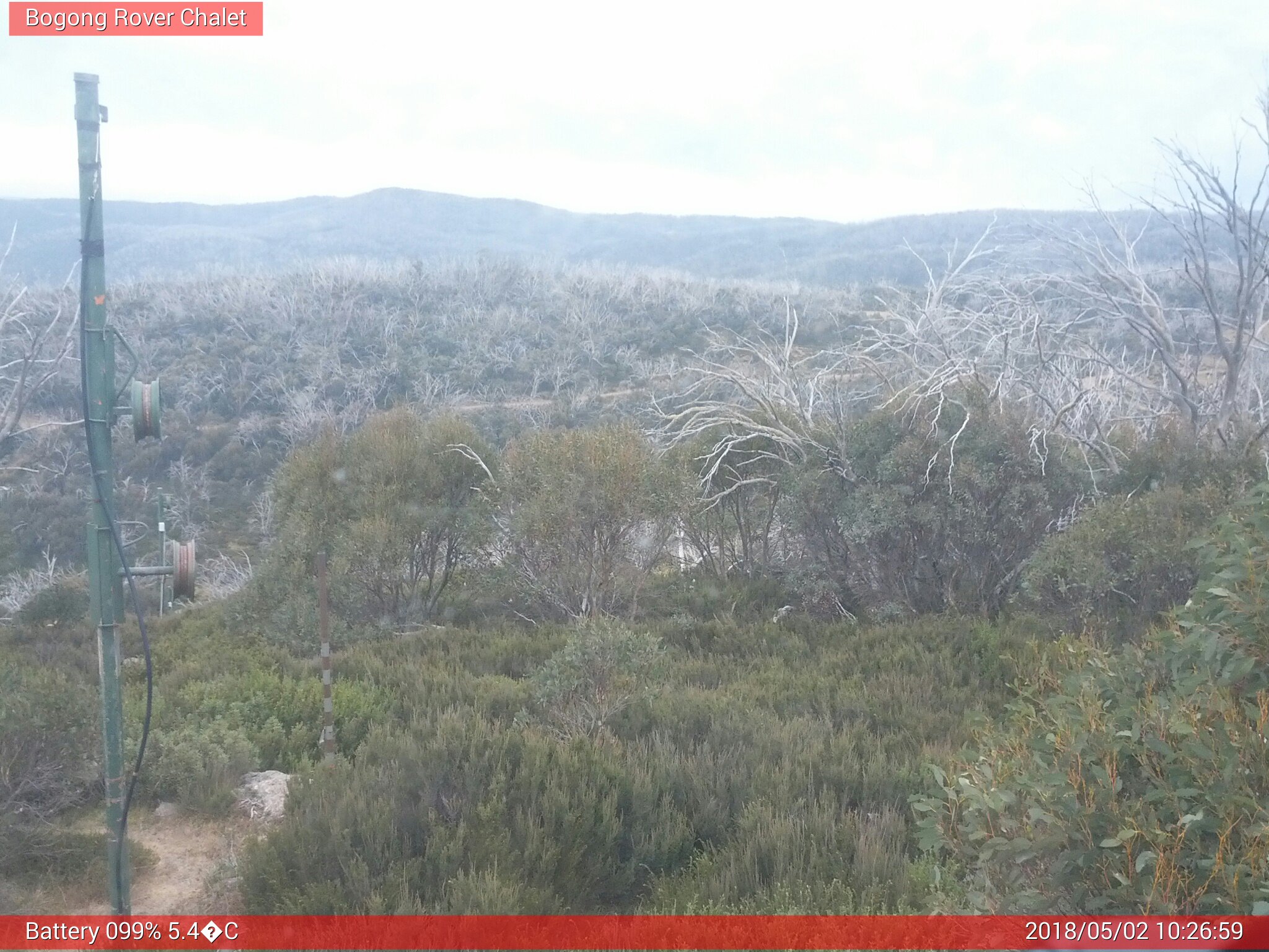 Bogong Web Cam 10:26am Wednesday 2nd of May 2018