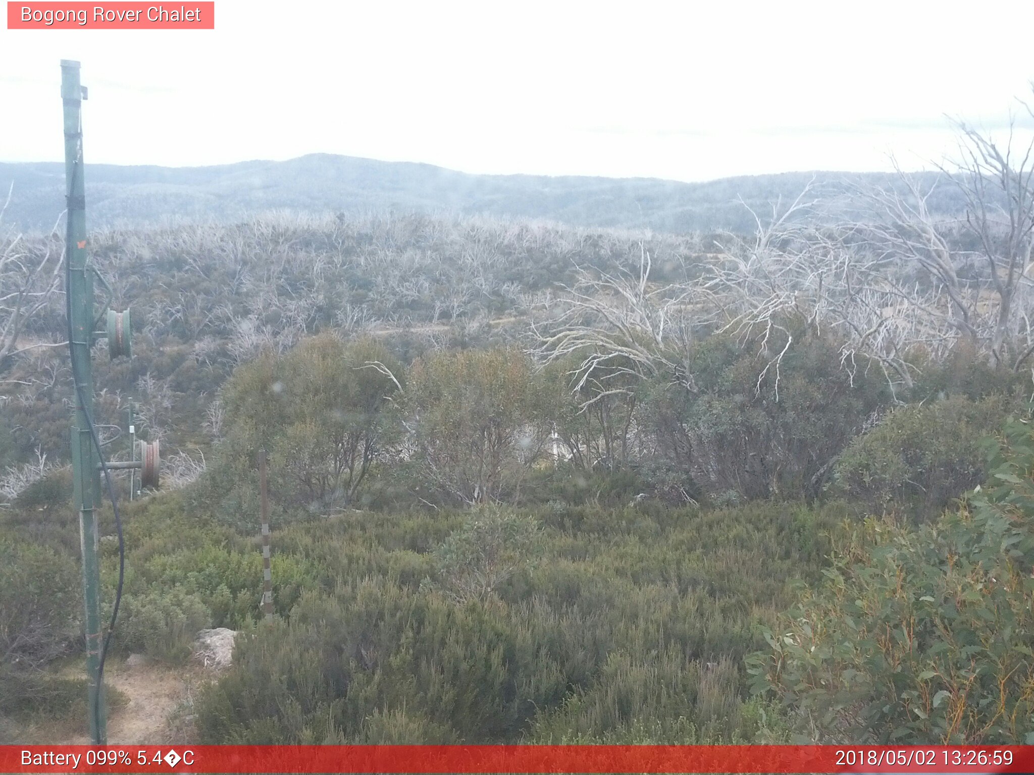 Bogong Web Cam 1:26pm Wednesday 2nd of May 2018